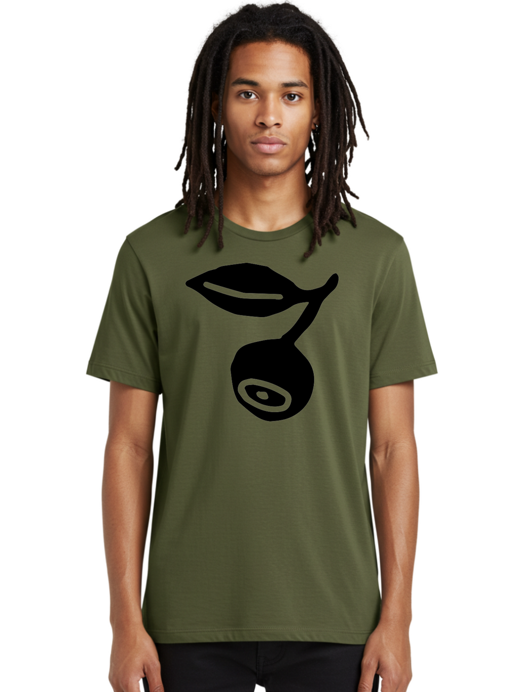 Whale Men'S Graphic Tee, 100% Cotton, Comfortable Casual Summer Wear, Machine Washable, Stylized Whale Silhouette, Abstract Art, Minimalist Design, Black And Green Color Scheme, Ocean Creature, Sea Animal, Modern Illustration, Simple Shapes -  Aaa617