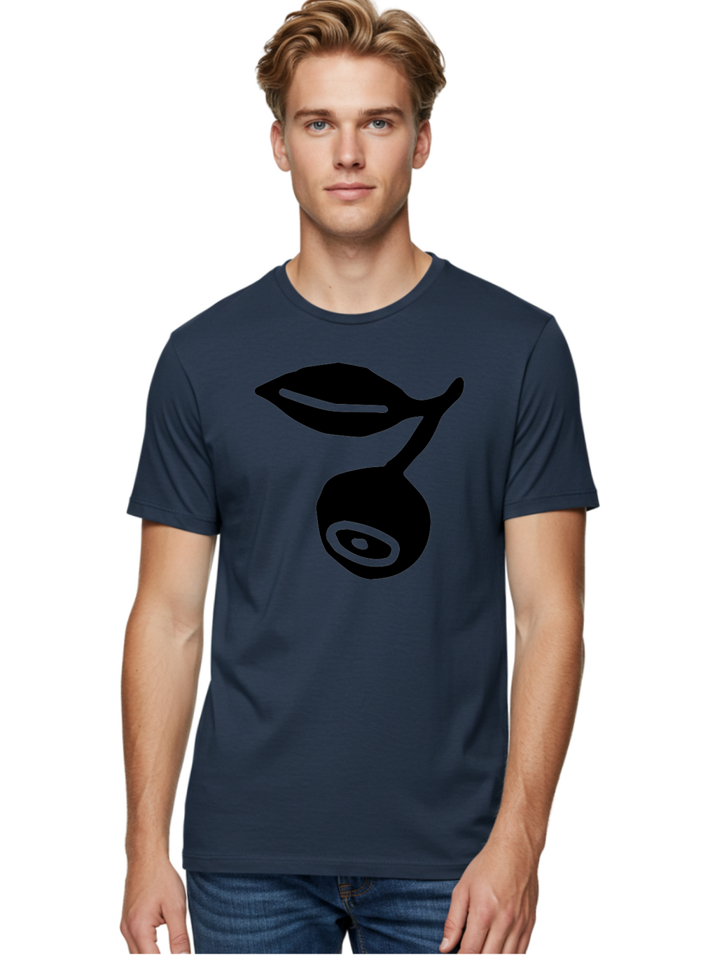 Whale Men'S Graphic Tee, 100% Cotton, Comfortable Casual Summer Wear, Machine Washable, Stylized Whale Silhouette, Abstract Art, Minimalist Design, Black And Green Color Scheme, Ocean Creature, Sea Animal, Modern Illustration, Simple Shapes -  Aaa617