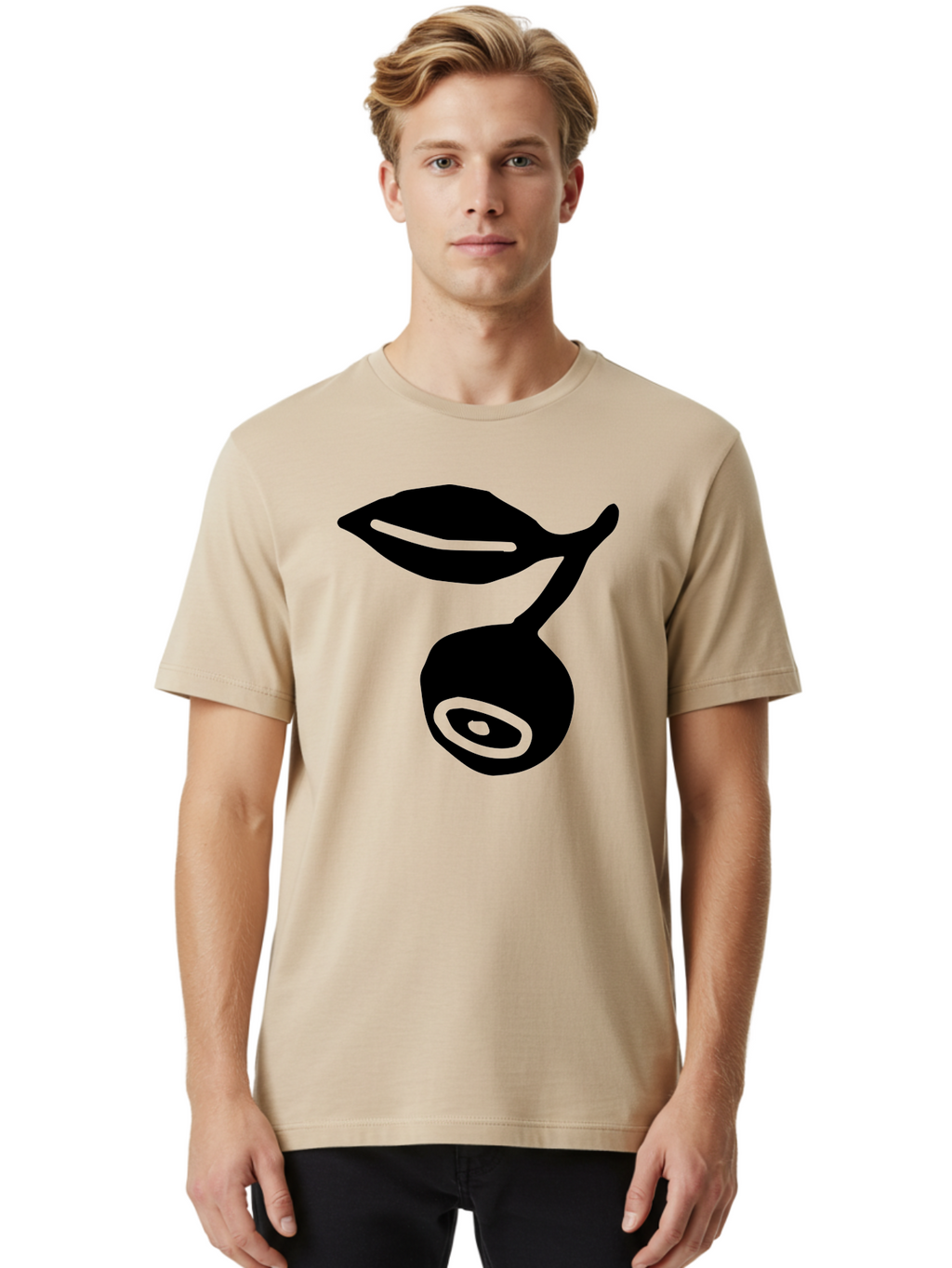 Whale Men'S Graphic Tee, 100% Cotton, Comfortable Casual Summer Wear, Machine Washable, Stylized Whale Silhouette, Abstract Art, Minimalist Design, Black And Green Color Scheme, Ocean Creature, Sea Animal, Modern Illustration, Simple Shapes -  Aaa617