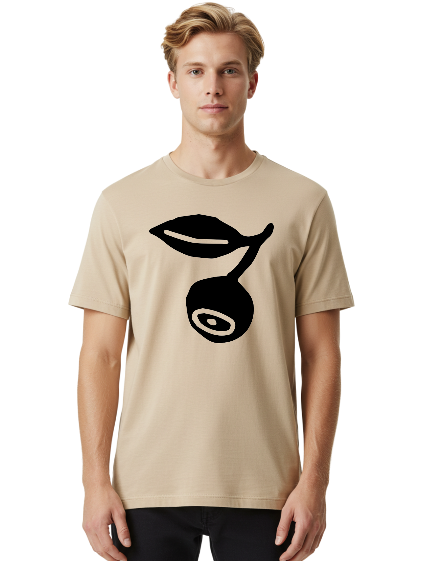 Whale Men'S Graphic Tee, 100% Cotton, Comfortable Casual Summer Wear, Machine Washable, Stylized Whale Silhouette, Abstract Art, Minimalist Design, Black And Green Color Scheme, Ocean Creature, Sea Animal, Modern Illustration, Simple Shapes -  Aaa617