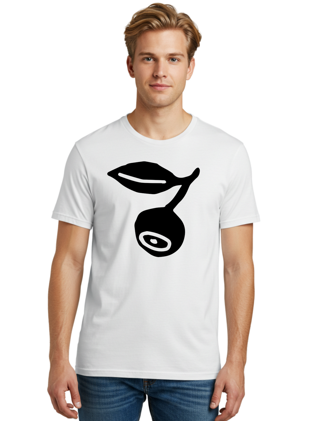 Whale Men'S Graphic Tee, 100% Cotton, Comfortable Casual Summer Wear, Machine Washable, Stylized Whale Silhouette, Abstract Art, Minimalist Design, Black And Green Color Scheme, Ocean Creature, Sea Animal, Modern Illustration, Simple Shapes -  Aaa617
