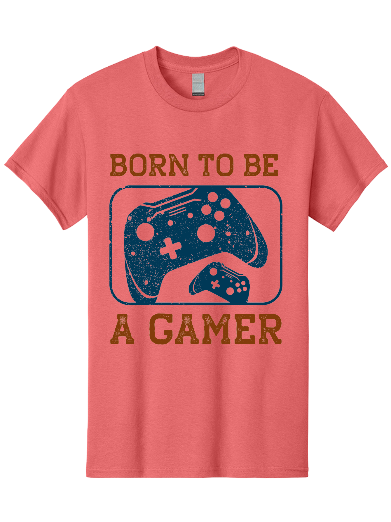 Born-To-Be-A-Gamer Men'S Graphic Tee, 100% Cotton, Comfortable Casual Summer Wear, Machine Washable, Gaming Controller, Born To Be A Gamer, Video Game Accessories, Gamer Lifestyle, Gaming Culture, Gaming Passion, Game Console -  Aaa621