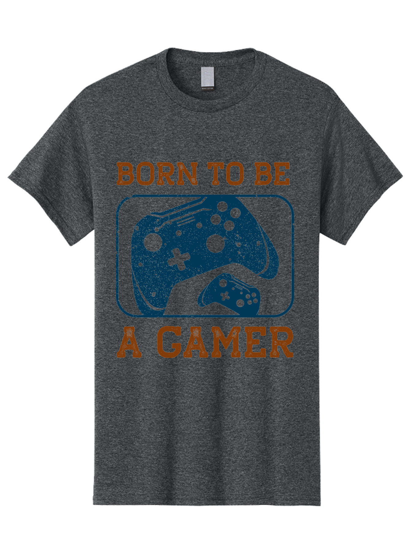 Born-To-Be-A-Gamer Men'S Graphic Tee, 100% Cotton, Comfortable Casual Summer Wear, Machine Washable, Gaming Controller, Born To Be A Gamer, Video Game Accessories, Gamer Lifestyle, Gaming Culture, Gaming Passion, Game Console -  Aaa621