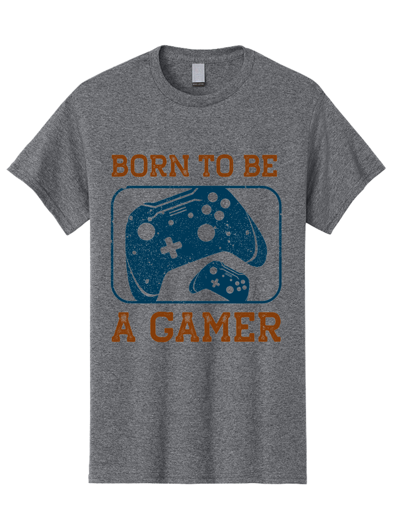Born-To-Be-A-Gamer Men'S Graphic Tee, 100% Cotton, Comfortable Casual Summer Wear, Machine Washable, Gaming Controller, Born To Be A Gamer, Video Game Accessories, Gamer Lifestyle, Gaming Culture, Gaming Passion, Game Console -  Aaa621