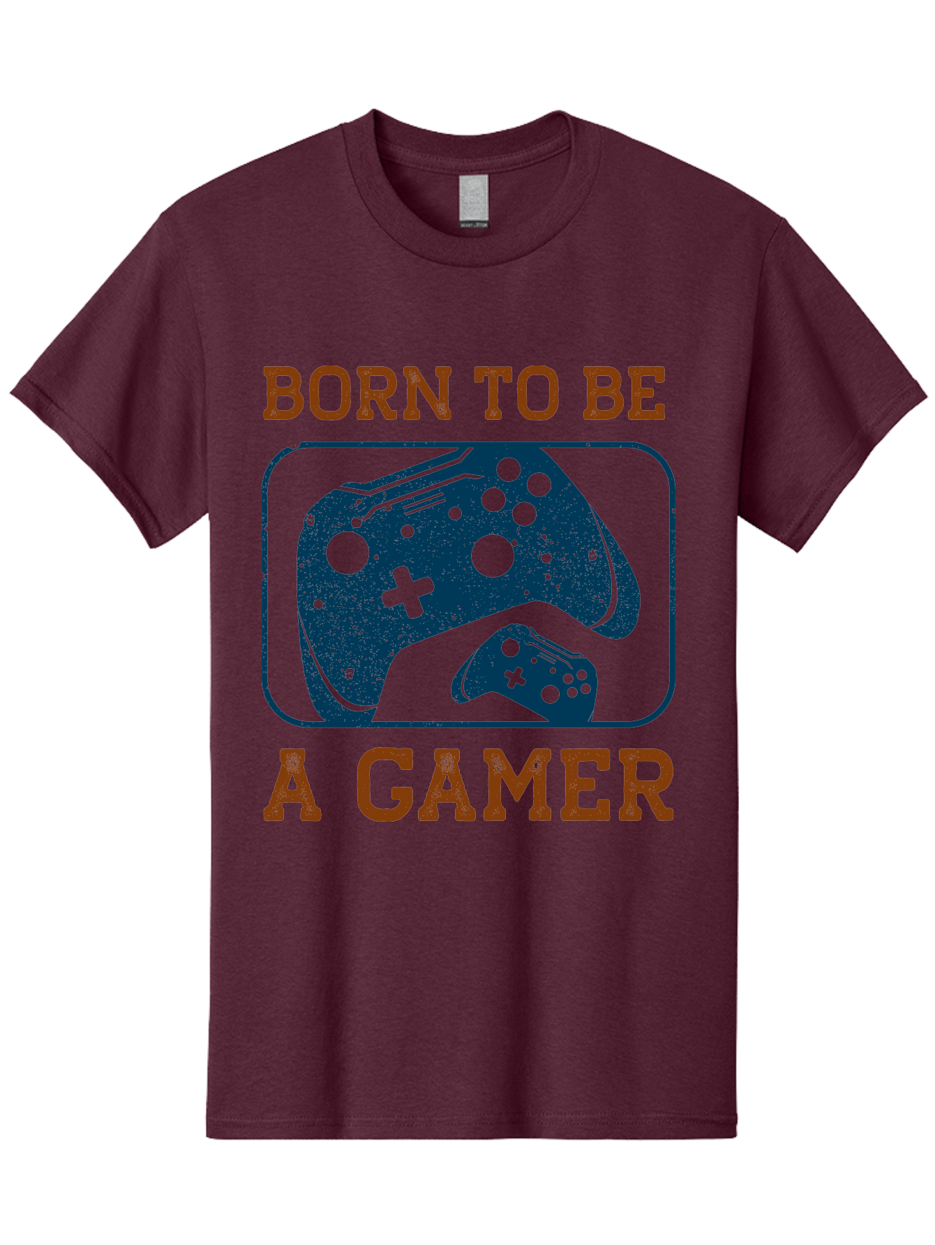 Born-To-Be-A-Gamer Men'S Graphic Tee, 100% Cotton, Comfortable Casual Summer Wear, Machine Washable, Gaming Controller, Born To Be A Gamer, Video Game Accessories, Gamer Lifestyle, Gaming Culture, Gaming Passion, Game Console -  Aaa621