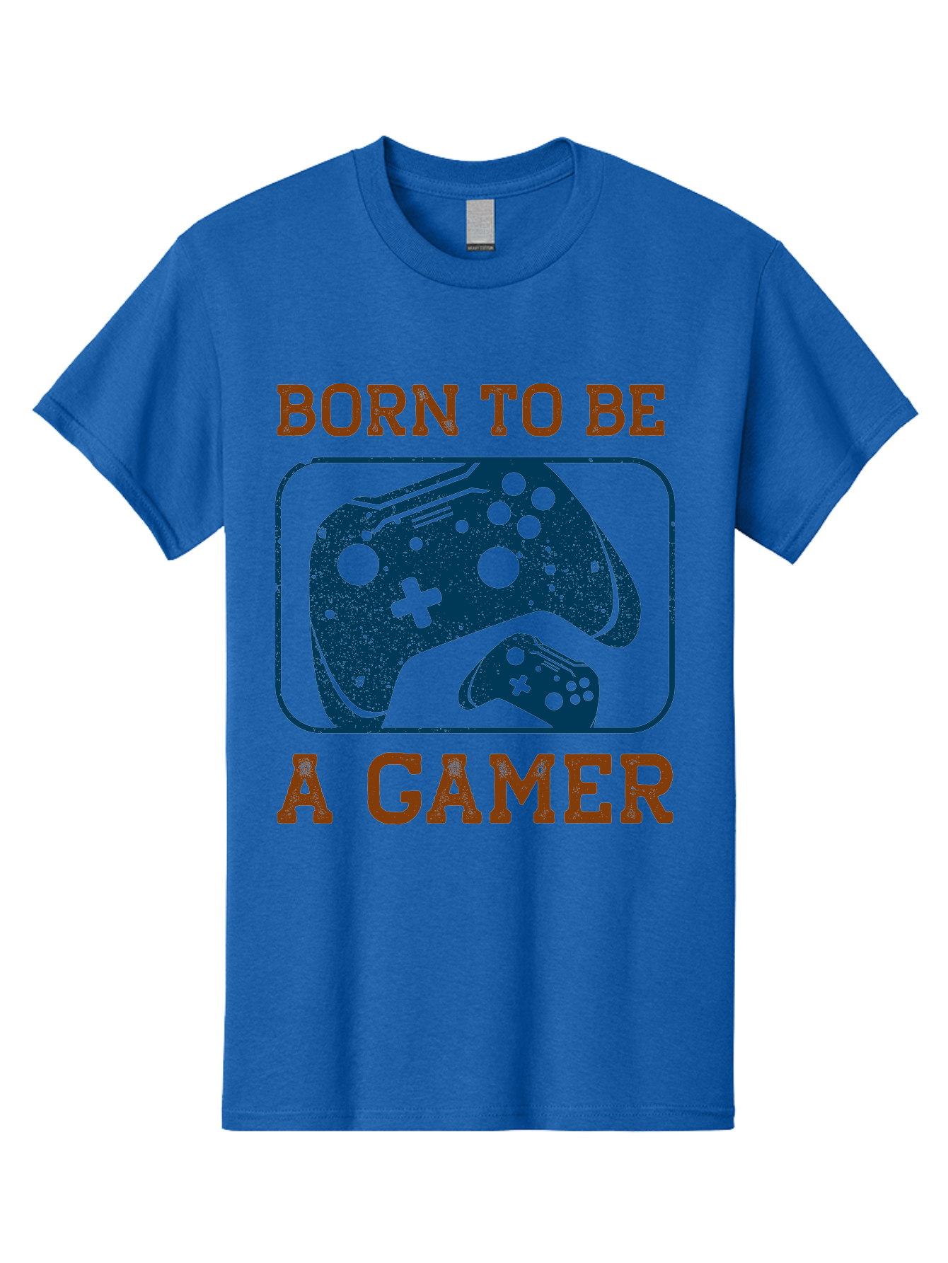 Born-To-Be-A-Gamer Men'S Graphic Tee, 100% Cotton, Comfortable Casual Summer Wear, Machine Washable, Gaming Controller, Born To Be A Gamer, Video Game Accessories, Gamer Lifestyle, Gaming Culture, Gaming Passion, Game Console -  Aaa621