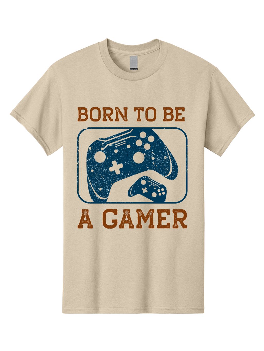 Born-To-Be-A-Gamer Men'S Graphic Tee, 100% Cotton, Comfortable Casual Summer Wear, Machine Washable, Gaming Controller, Born To Be A Gamer, Video Game Accessories, Gamer Lifestyle, Gaming Culture, Gaming Passion, Game Console -  Aaa621