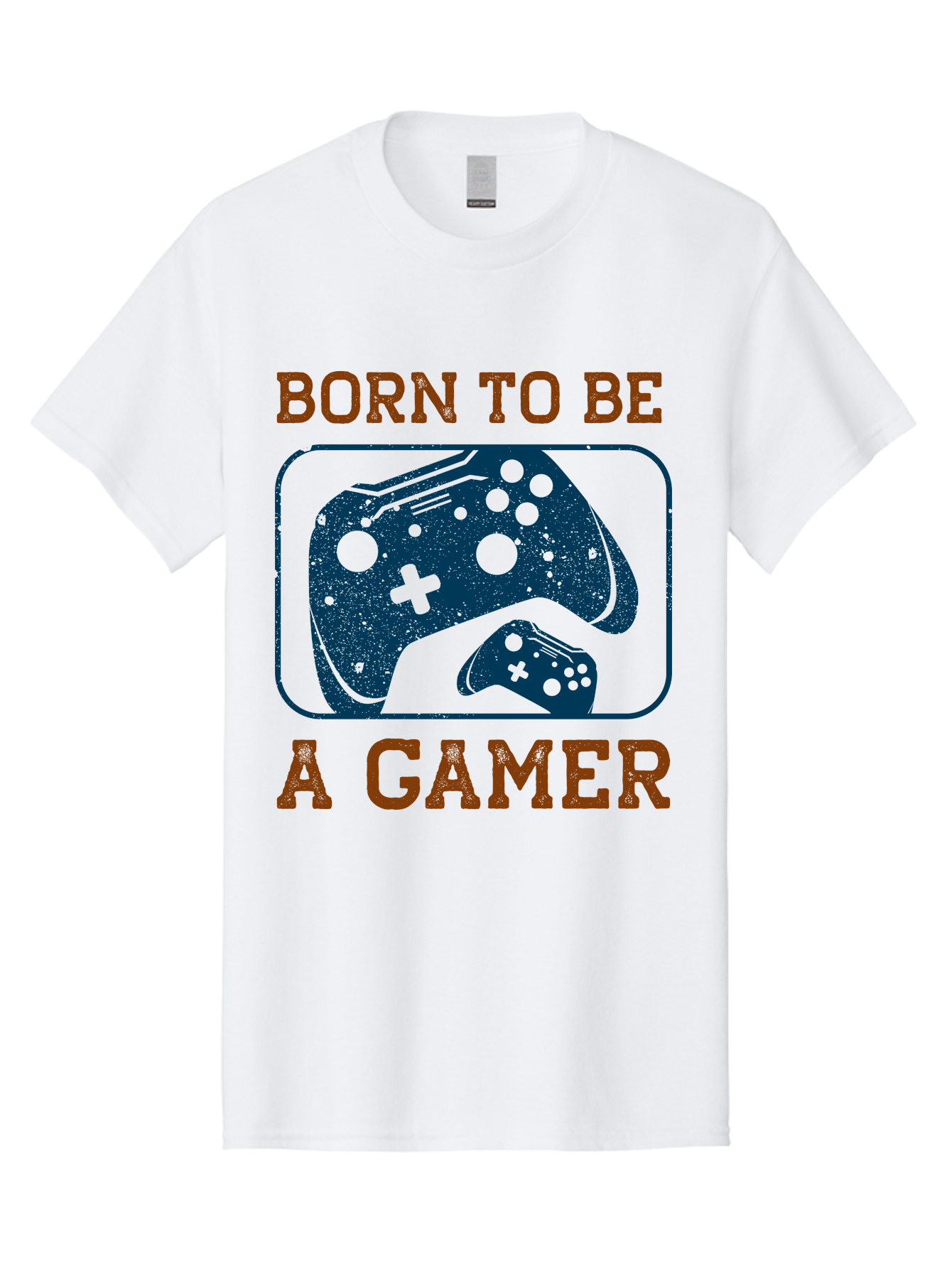 Born-To-Be-A-Gamer Men'S Graphic Tee, 100% Cotton, Comfortable Casual Summer Wear, Machine Washable, Gaming Controller, Born To Be A Gamer, Video Game Accessories, Gamer Lifestyle, Gaming Culture, Gaming Passion, Game Console -  Aaa621