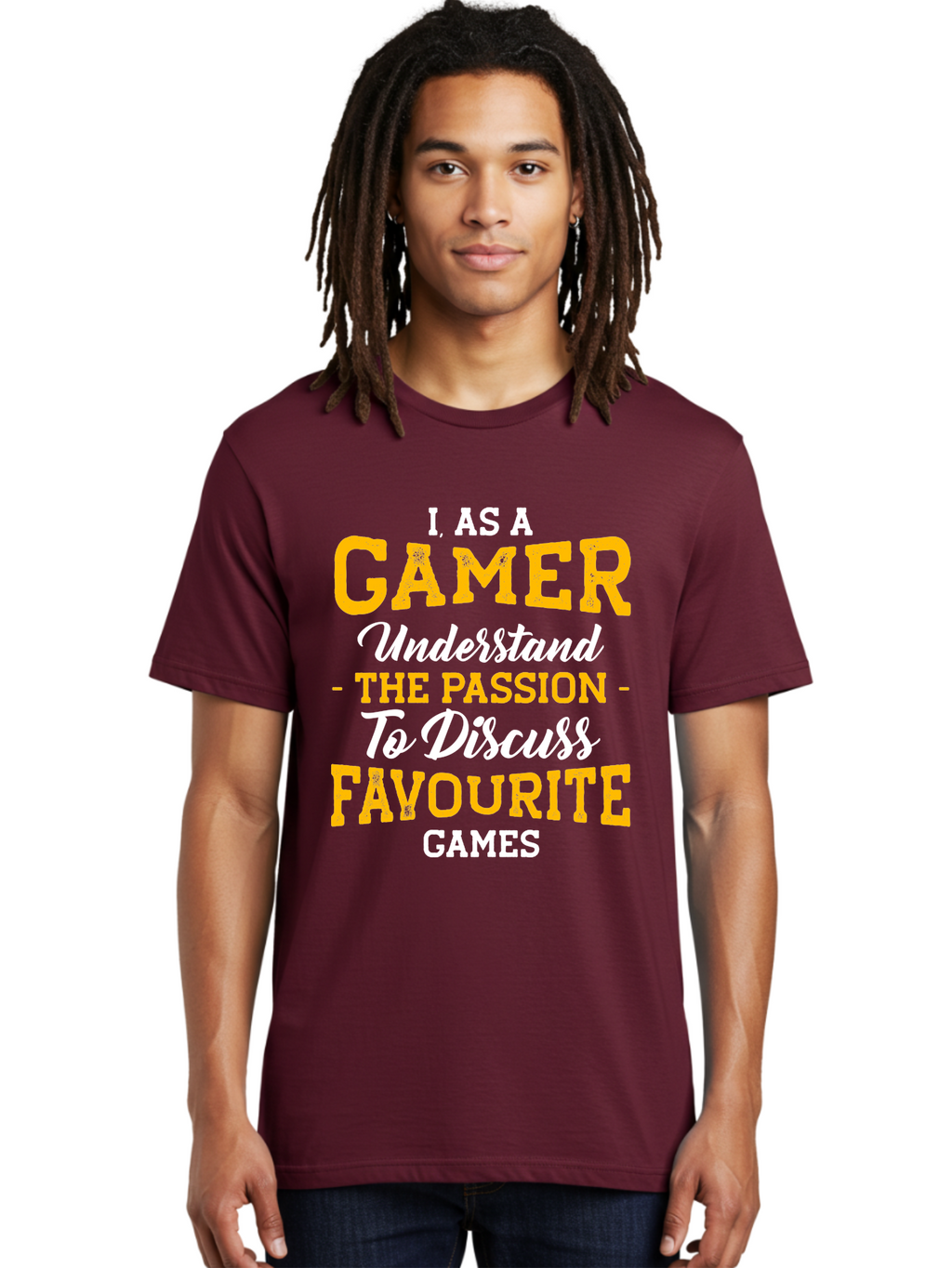 Gamer-Quote Men'S Graphic Tee, 100% Cotton, Comfortable Casual Summer Wear, Machine Washable, Gamer Culture, Gaming Passion, Discussing Favorite Games, Gamer Community, Video Game Enthusiasm, Gaming Interest, Gamer Life -  Aaa636