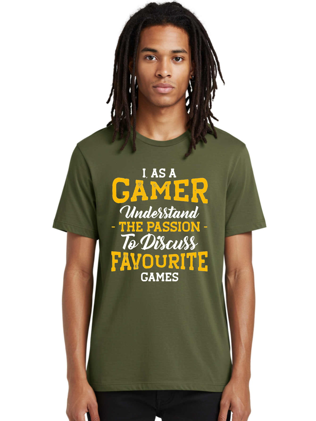 Gamer-Quote Men'S Graphic Tee, 100% Cotton, Comfortable Casual Summer Wear, Machine Washable, Gamer Culture, Gaming Passion, Discussing Favorite Games, Gamer Community, Video Game Enthusiasm, Gaming Interest, Gamer Life -  Aaa636