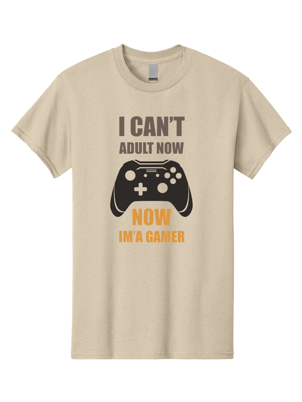 I-Can-T-Adult-Now Men'S Graphic Tee, 100% Cotton, Comfortable Casual Summer Wear, Machine Washable, Gaming Humor, Gamer Life, Video Game Controller, Can'T Adult, Gaming Culture, Fun Quote, Gaming Quote, Playful Graphics, Gaming Phrases -  Aaa644