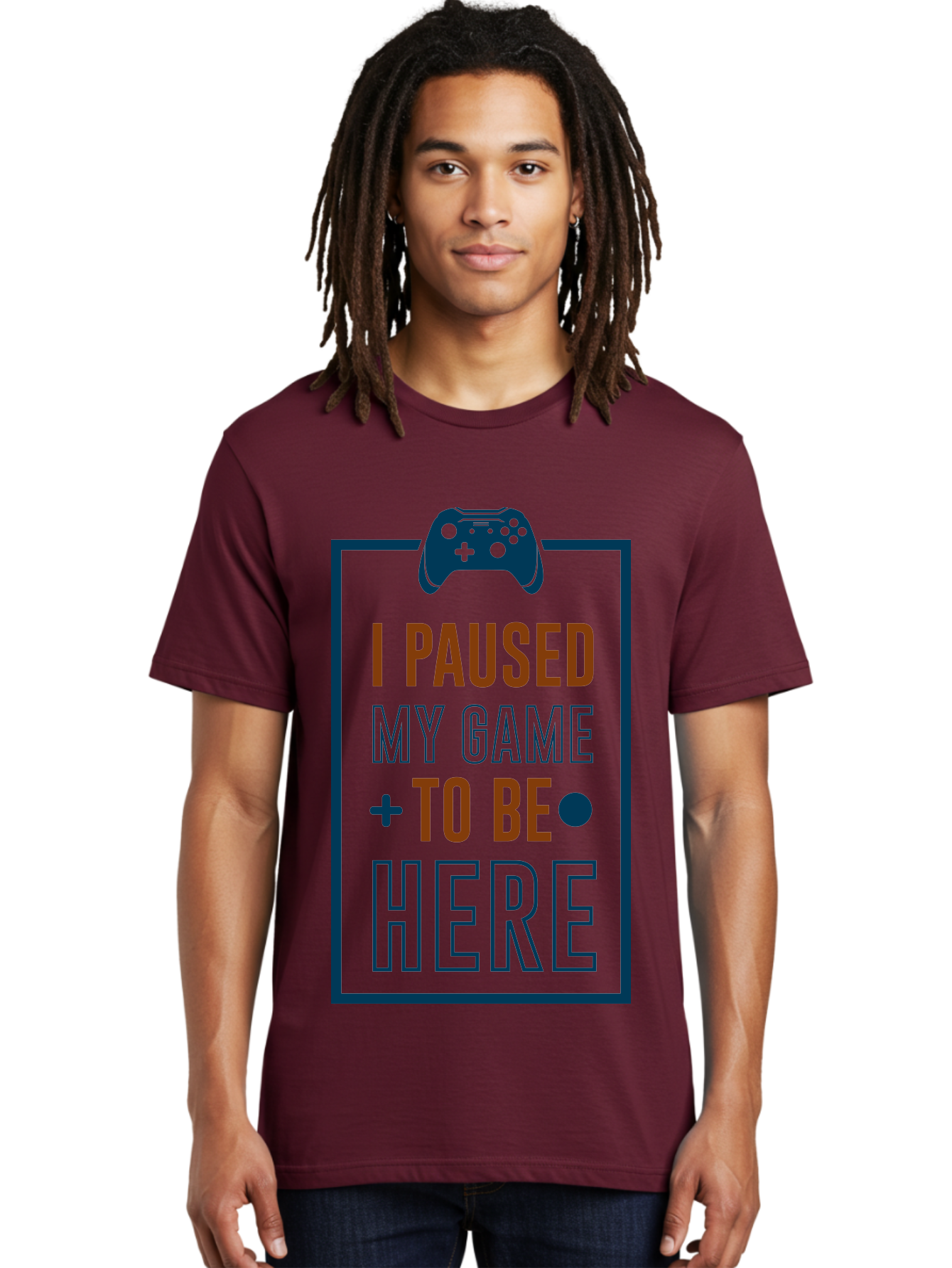 I-Paused-My-Game Men'S Graphic Tee, 100% Cotton, Comfortable Casual Summer Wear, Machine Washable, Gaming Quote, Paused Game, Funny Saying, Gamer Humor, Video Game Quote, Humorous Quote -  Aaa648