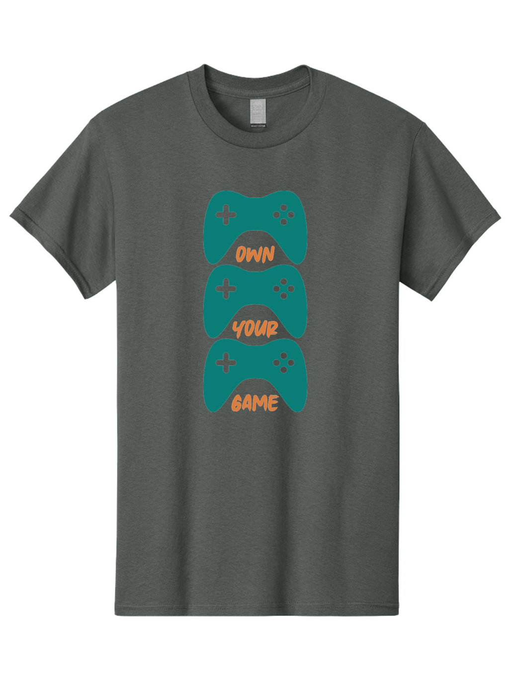 Own-Your-Game Men'S Graphic Tee, 100% Cotton, Comfortable Casual Summer Wear, Machine Washable, Video Game Controllers, Gaming, Gaming Culture, Own Your Game, Game Controllers, Playful Design, Console Gaming, Motivational Quote -  Aaa655