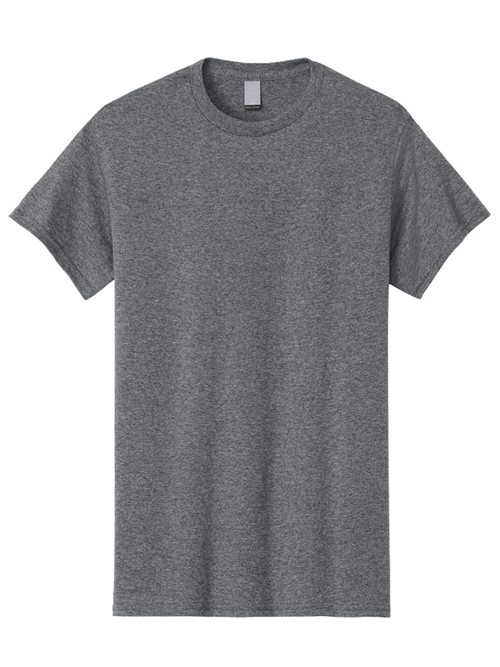 Geometric-Monkey-Face Men'S Graphic Tee, 100% Cotton, Comfortable Casual Summer Wear, Machine Washable, Geometric Art, Monkey Face, Low Poly, Wireframe Design, Abstract Animal, Modern Illustration, Minimalist Style, Digital Artwork, -  Aaa705