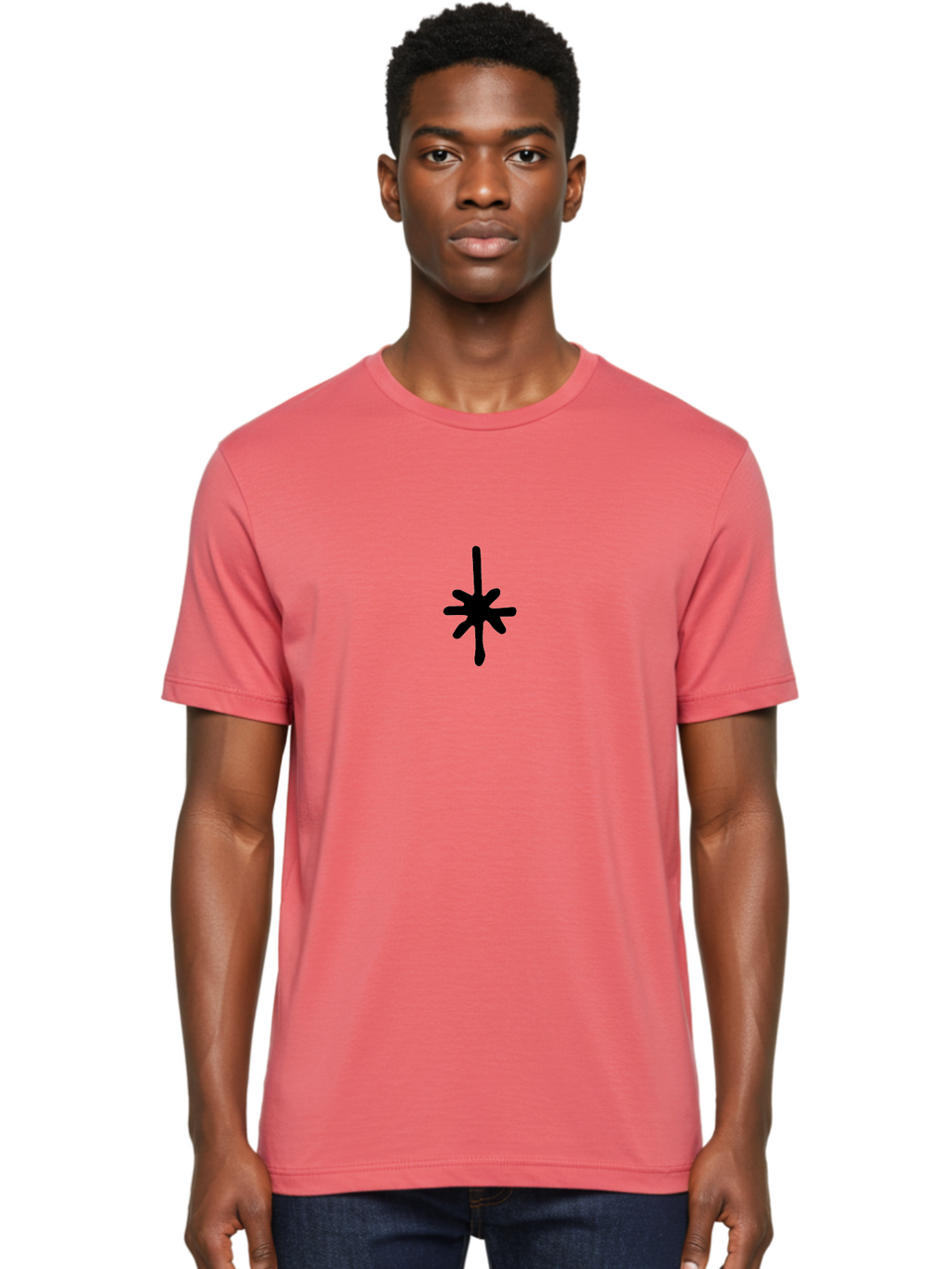 Asterisk-2 Men'S Graphic Tee, 100% Cotton, Comfortable Casual Summer Wear, Machine Washable, Asterisk Symbol, Typography, Black Symbol, Simple Design, Minimalist Icon, Graphic Element, Abstract Art -  Aaa745