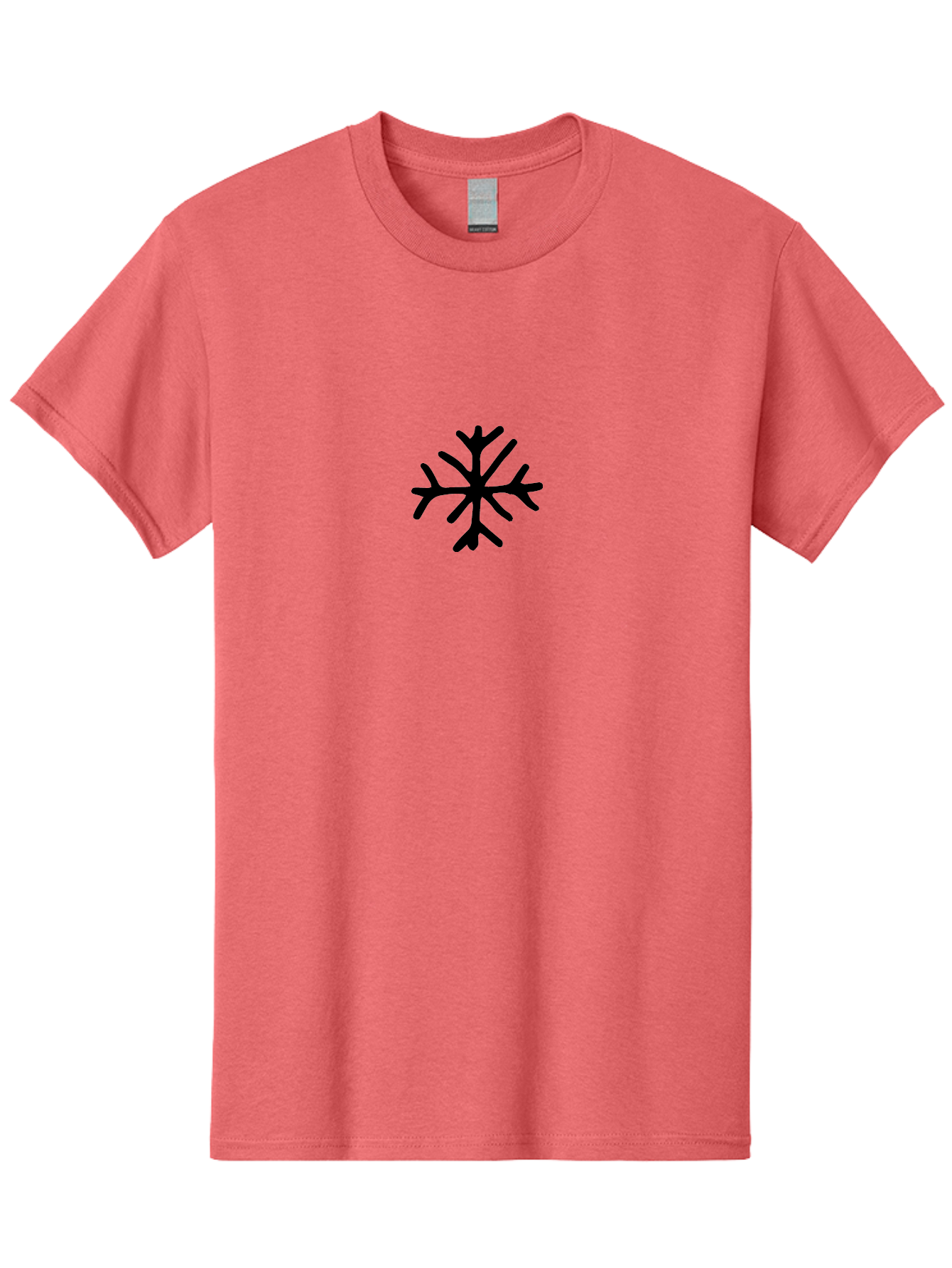 Asterisk-3 Men'S Graphic Tee, 100% Cotton, Comfortable Casual Summer Wear, Machine Washable, Black Snowflake, Winter Symbol, Frosty Design, Icy Pattern, Snow Crystal, Cold Weather Icon, Abstract Art, Simple Graphics -  Aaa746