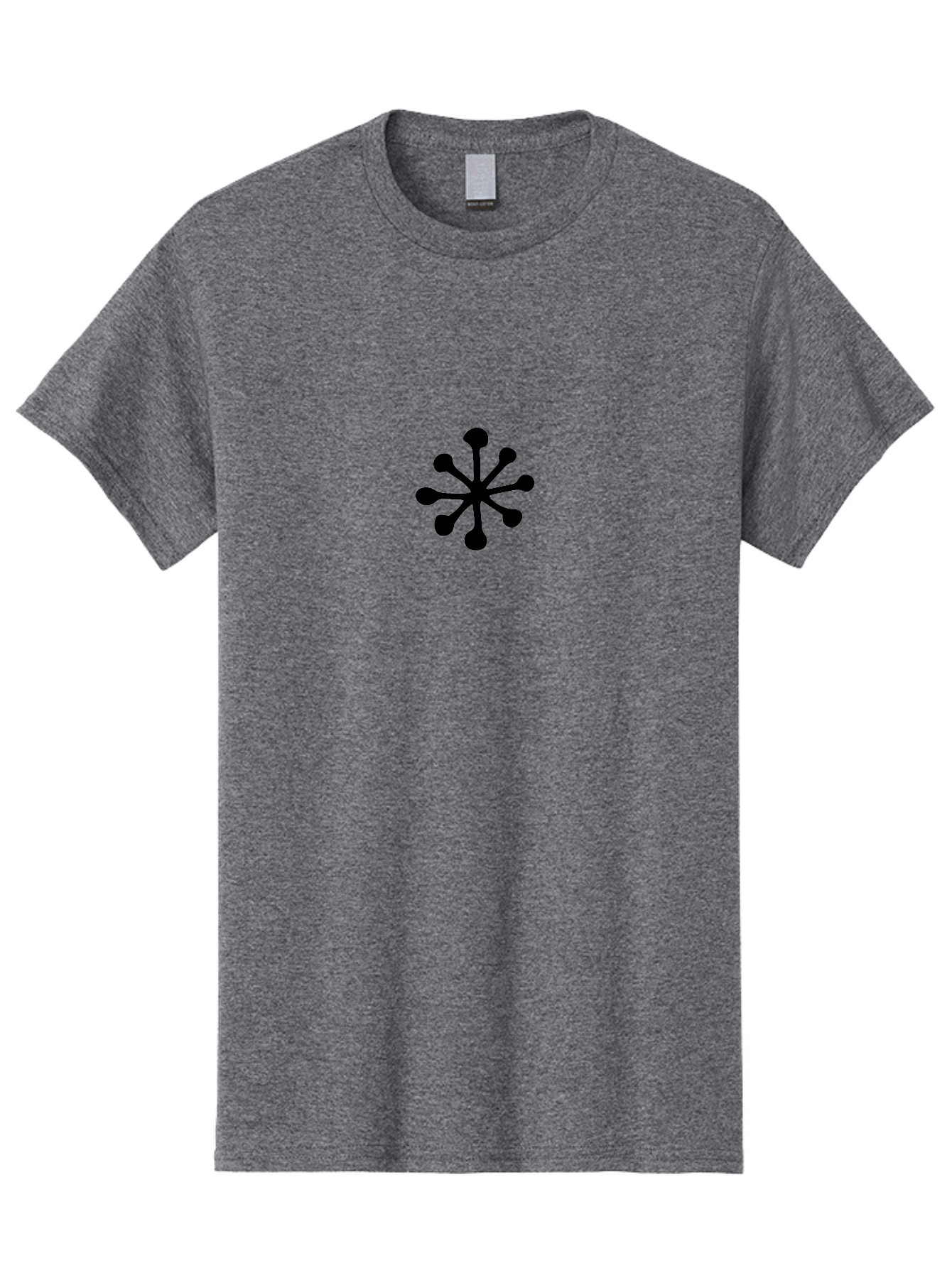 Asterisk-Symbol Men'S Graphic Tee, 100% Cotton, Comfortable Casual Summer Wear, Machine Washable, Asterisk Symbol, Black Asterisk, Abstract Design, Simple Graphics, Minimalist Art, Modern Logo, Symbol Icon -  Aaa747