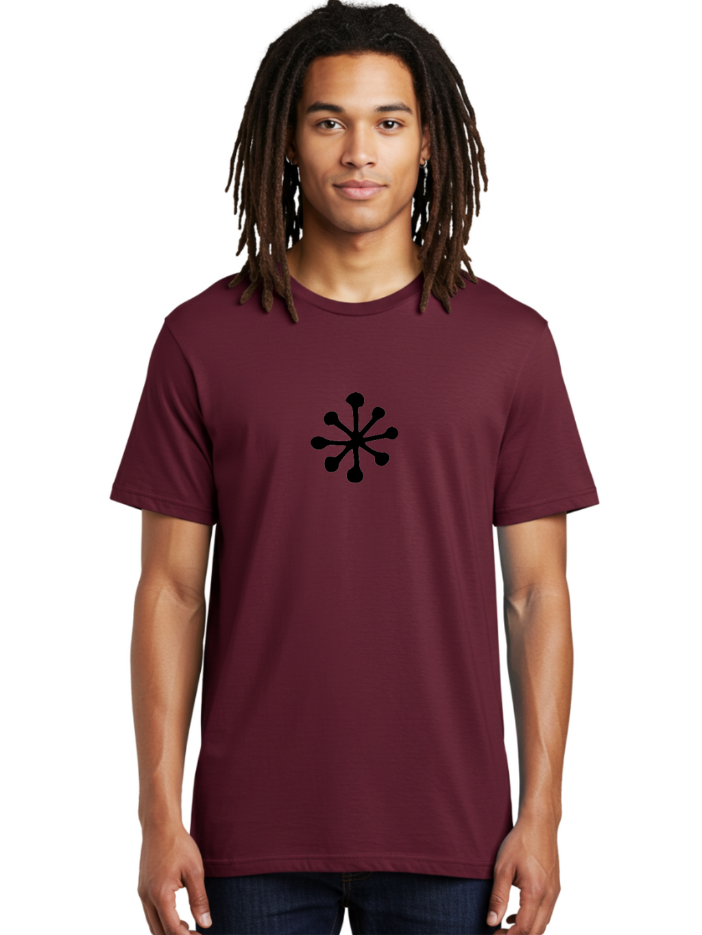 Asterisk-Symbol Men'S Graphic Tee, 100% Cotton, Comfortable Casual Summer Wear, Machine Washable, Asterisk Symbol, Black Asterisk, Abstract Design, Simple Graphics, Minimalist Art, Modern Logo, Symbol Icon -  Aaa747