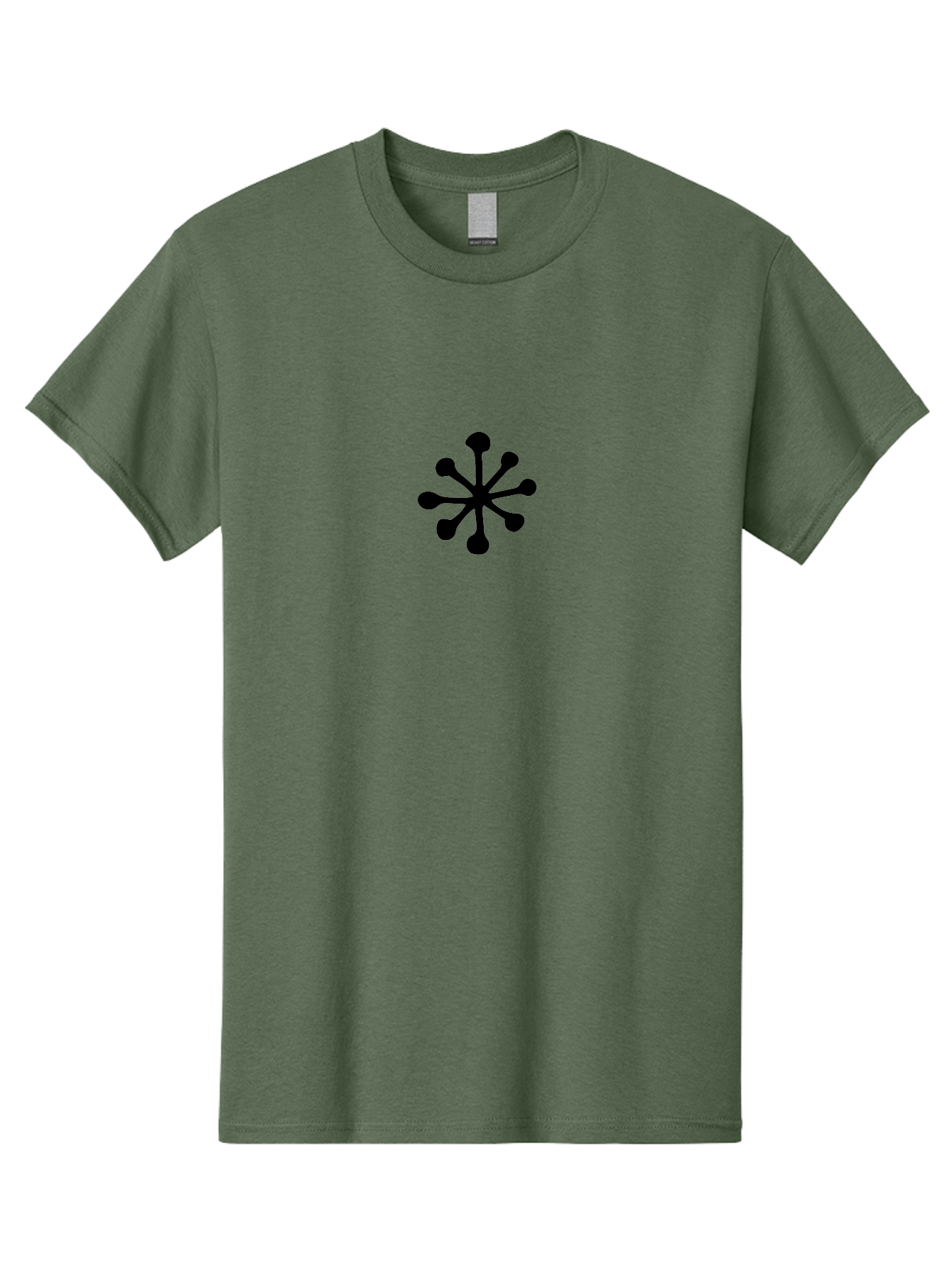 Asterisk-Symbol Men'S Graphic Tee, 100% Cotton, Comfortable Casual Summer Wear, Machine Washable, Asterisk Symbol, Black Asterisk, Abstract Design, Simple Graphics, Minimalist Art, Modern Logo, Symbol Icon -  Aaa747