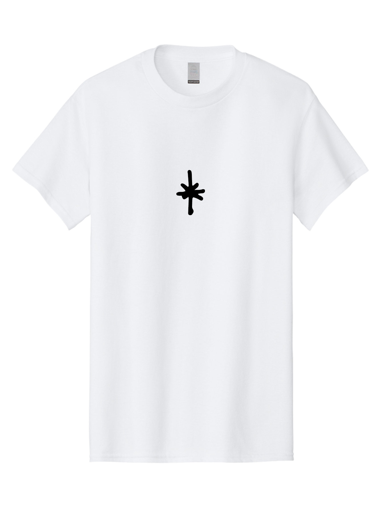Asterisk Men'S Graphic Tee, 100% Cotton, Comfortable Casual Summer Wear, Machine Washable, Asterisk Symbol, Black Asterisk, Symbol Design, Graphic Element, Abstract Shape, Simple Icon, Minimalist Art, Symbolic Representation -  Aaa748