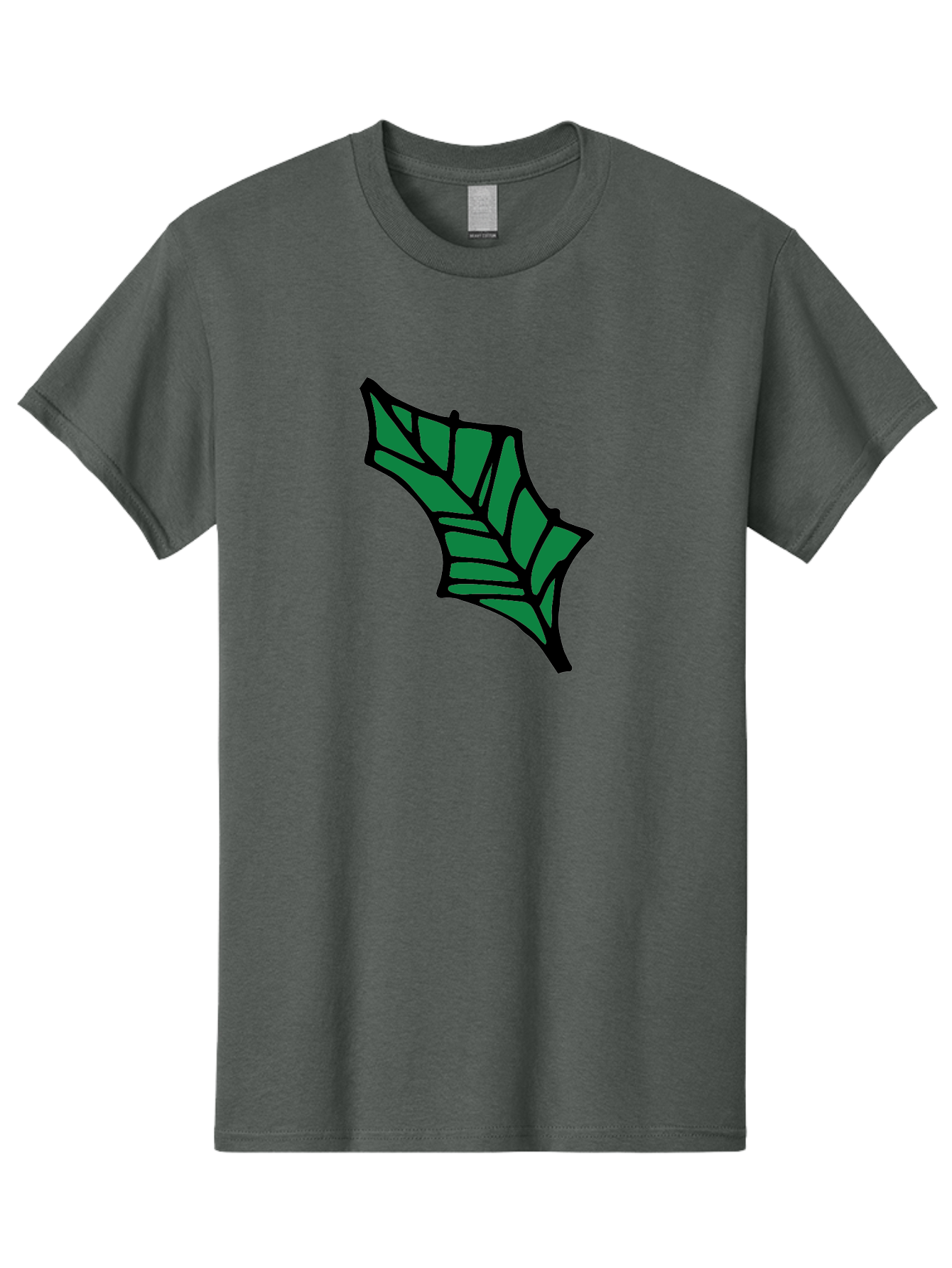 Bat-Wing-1 Men'S Graphic Tee, 100% Cotton, Comfortable Casual Summer Wear, Machine Washable, Bat, Black Outline, Green Fill, Abstract Shapes, Wing Pattern, Wildlife Art, Simple Design, Cartoon Style -  Aaa751