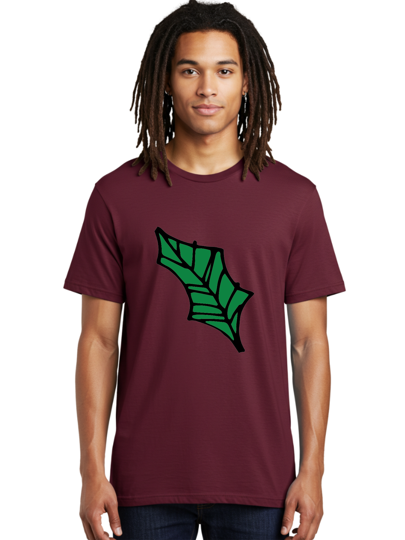 Bat-Wing-1 Men'S Graphic Tee, 100% Cotton, Comfortable Casual Summer Wear, Machine Washable, Bat, Black Outline, Green Fill, Abstract Shapes, Wing Pattern, Wildlife Art, Simple Design, Cartoon Style -  Aaa751