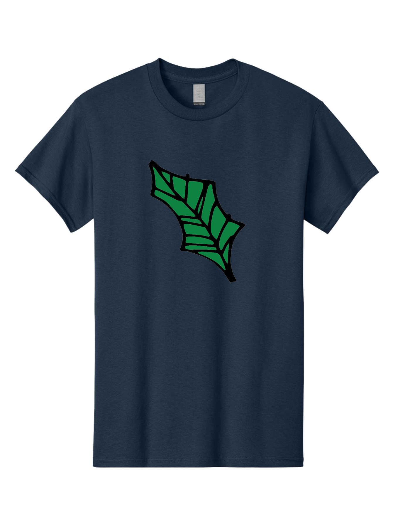 Bat-Wing-1 Men'S Graphic Tee, 100% Cotton, Comfortable Casual Summer Wear, Machine Washable, Bat, Black Outline, Green Fill, Abstract Shapes, Wing Pattern, Wildlife Art, Simple Design, Cartoon Style -  Aaa751