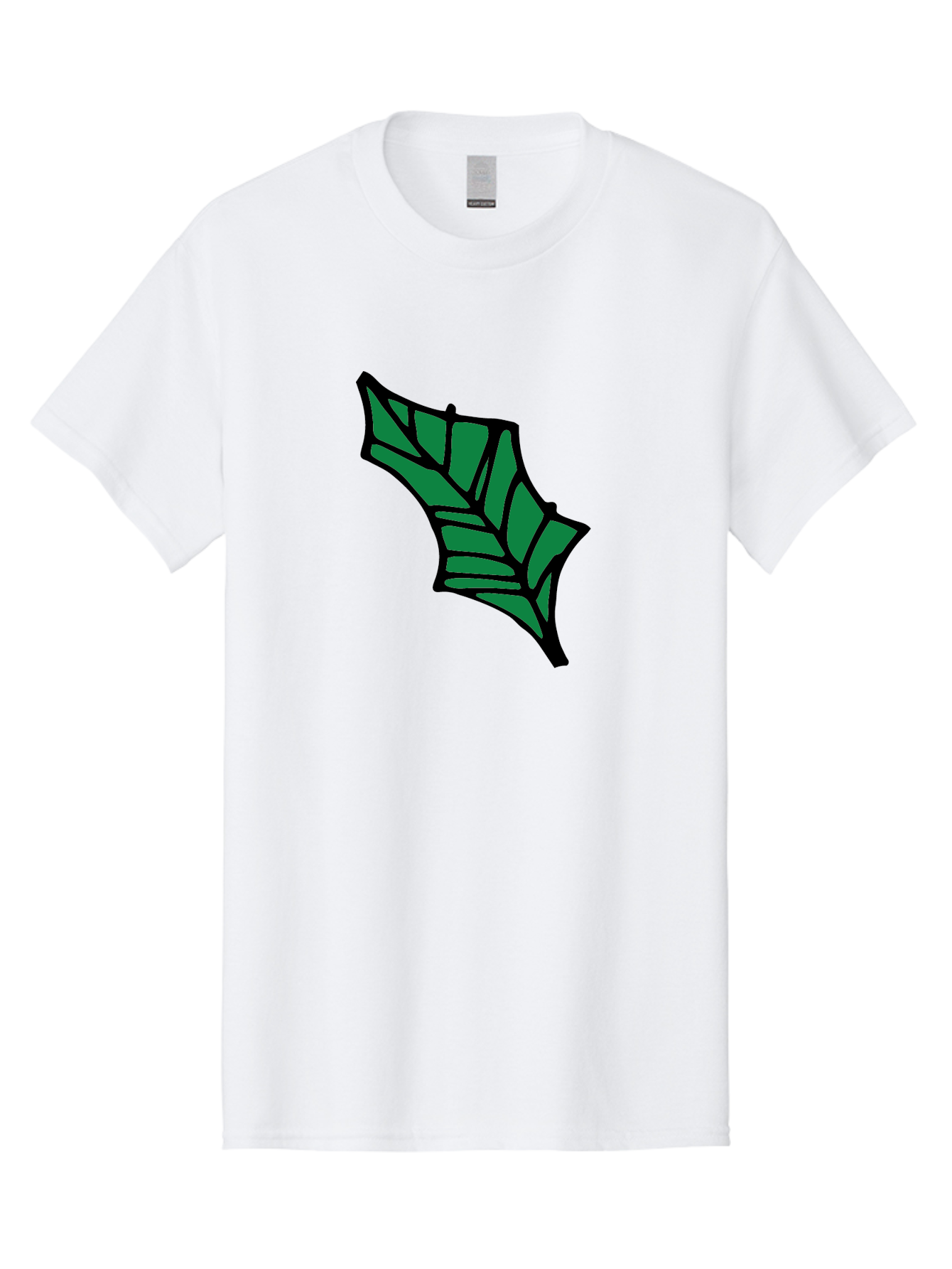 Bat-Wing-1 Men'S Graphic Tee, 100% Cotton, Comfortable Casual Summer Wear, Machine Washable, Bat, Black Outline, Green Fill, Abstract Shapes, Wing Pattern, Wildlife Art, Simple Design, Cartoon Style -  Aaa751