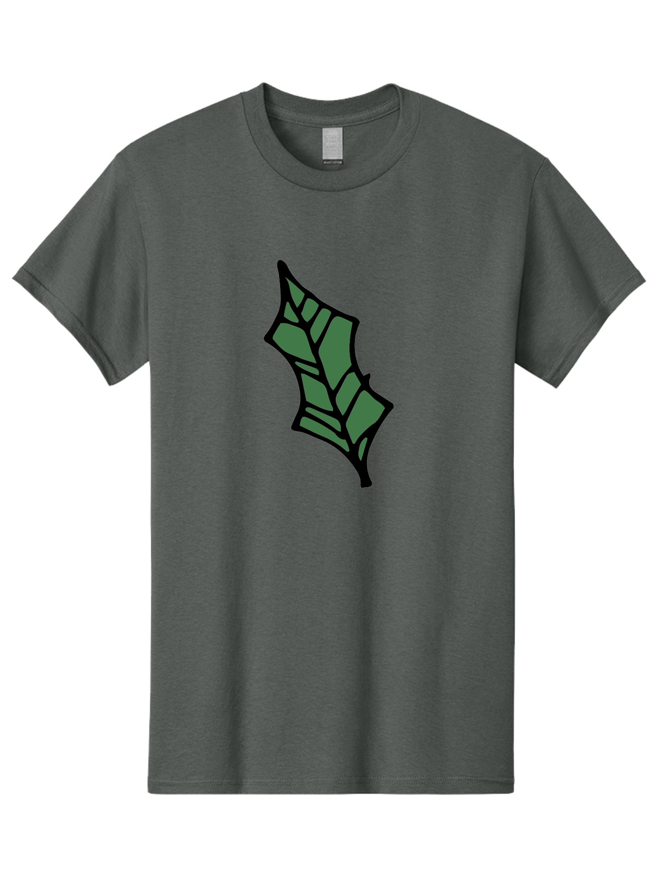 Bat-Wing Men'S Graphic Tee, 100% Cotton, Comfortable Casual Summer Wear, Machine Washable, Cartoon Bat, Simple Design, Dark Green, Black Outline, Geometric Shapes, Cartoon Style, Simple Illustration, Bat Symbol, Graphic Element -  Aaa752