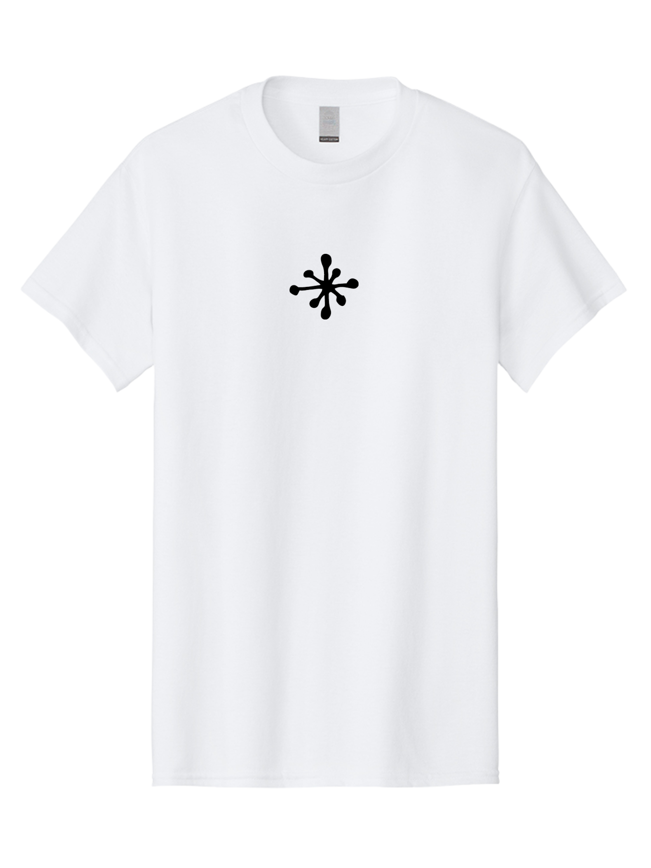 Black-Ink-Splatter Men'S Graphic Tee, 100% Cotton, Comfortable Casual Summer Wear, Machine Washable, Black Splat, Abstract Design, Modern Art, Splattered Shape, Creative Symbol, Graphic Element, Dynamic Pattern, Artistic Expression -  Aaa760