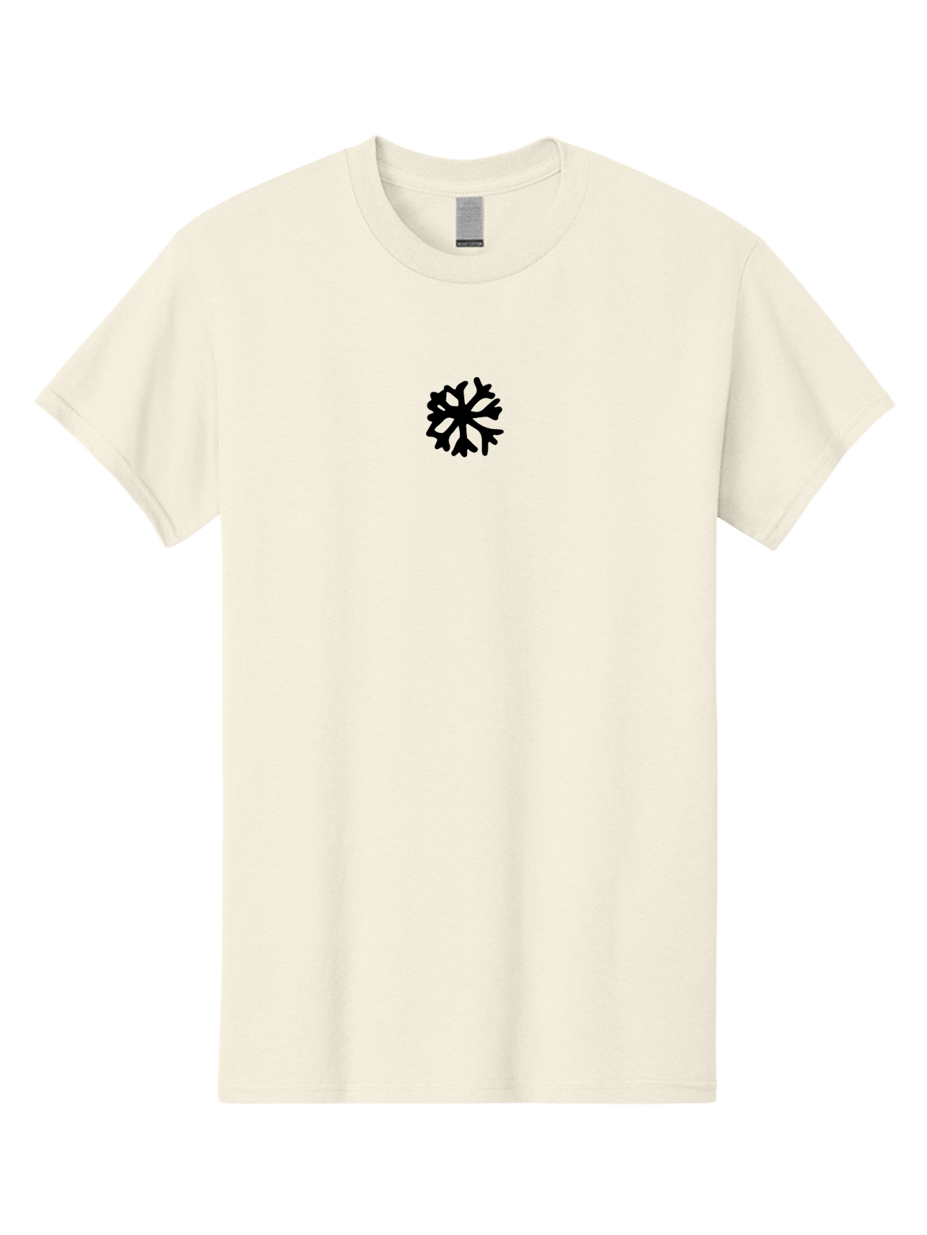 Black-Snowflake Men'S Graphic Tee, 100% Cotton, Comfortable Casual Summer Wear, Machine Washable, Black Snowflake, Winter Symbol, Frosty Design, Abstract Shape, Christmas Theme, Seasonal Icon, Frozen Motif -  Aaa762