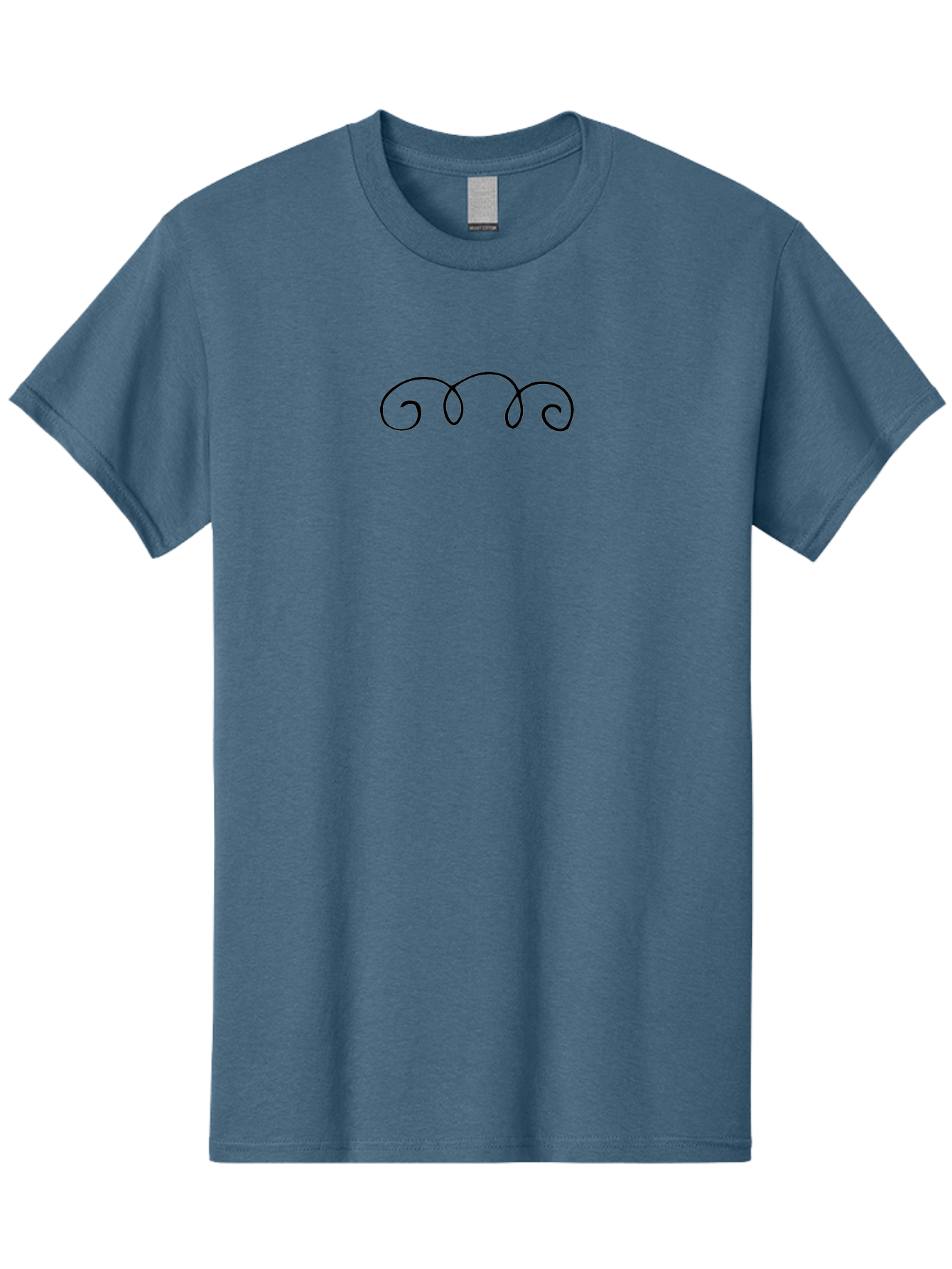 Black-Swirls-1 Men'S Graphic Tee, 100% Cotton, Comfortable Casual Summer Wear, Machine Washable, Handwritten Swirls, Flowing Curves, Elegant Design, Minimalist Art, Simple Graphics, Abstract Shapes, Decorative Elements -  Aaa764