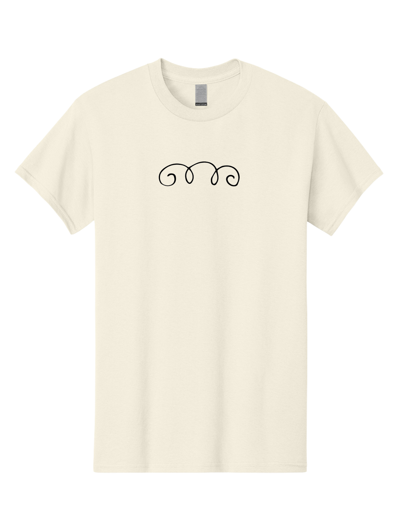Black-Swirls-1 Men'S Graphic Tee, 100% Cotton, Comfortable Casual Summer Wear, Machine Washable, Handwritten Swirls, Flowing Curves, Elegant Design, Minimalist Art, Simple Graphics, Abstract Shapes, Decorative Elements -  Aaa764