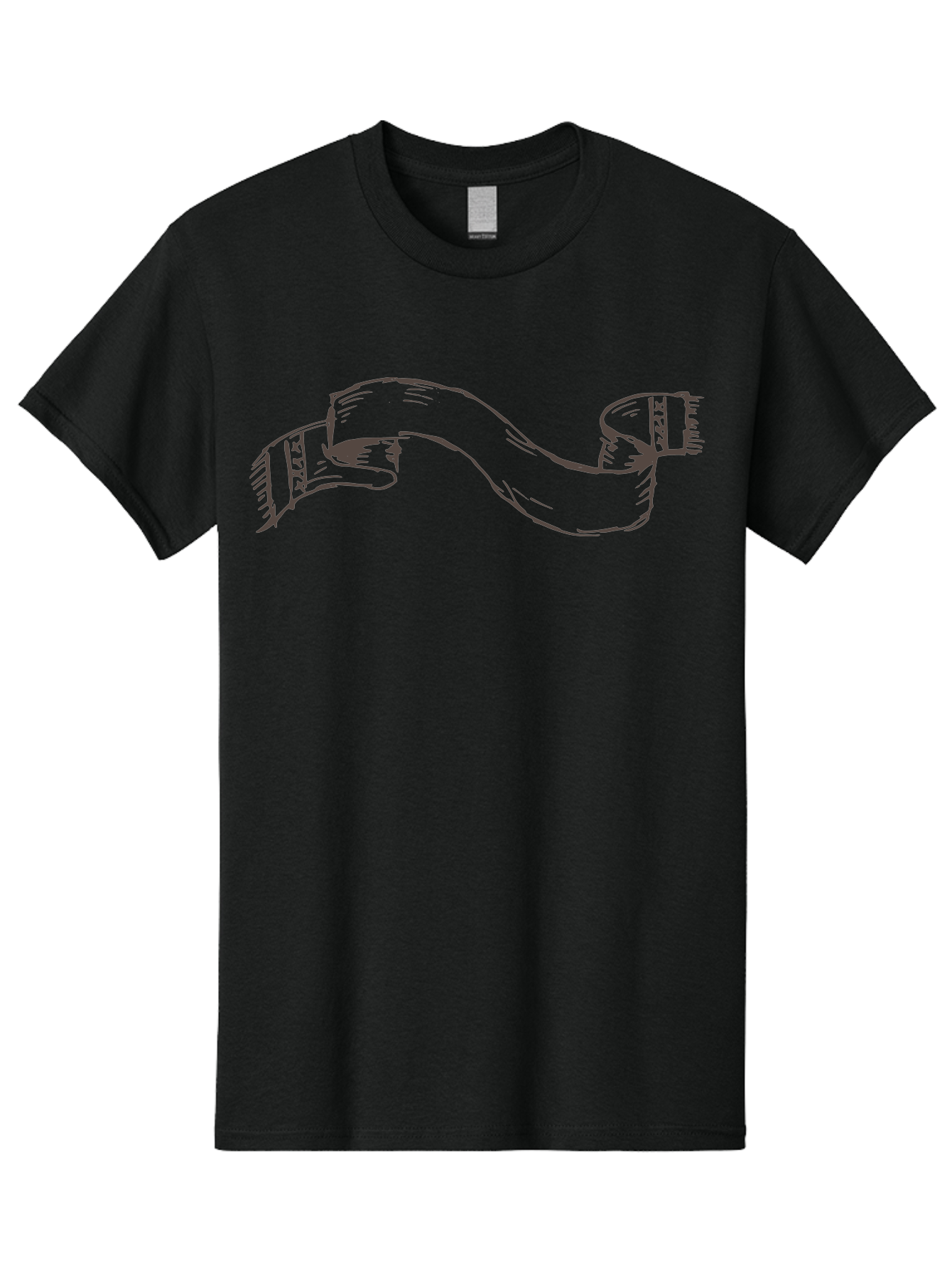 Blank-Ribbon-Banner Men'S Graphic Tee, 100% Cotton, Comfortable Casual Summer Wear, Machine Washable, Ribbon Banner, Graphic Design Element, Decorative Curve, Flowing Ribbon, Elegant Design, Creative Graphics, Illustration Art, -  Aaa768