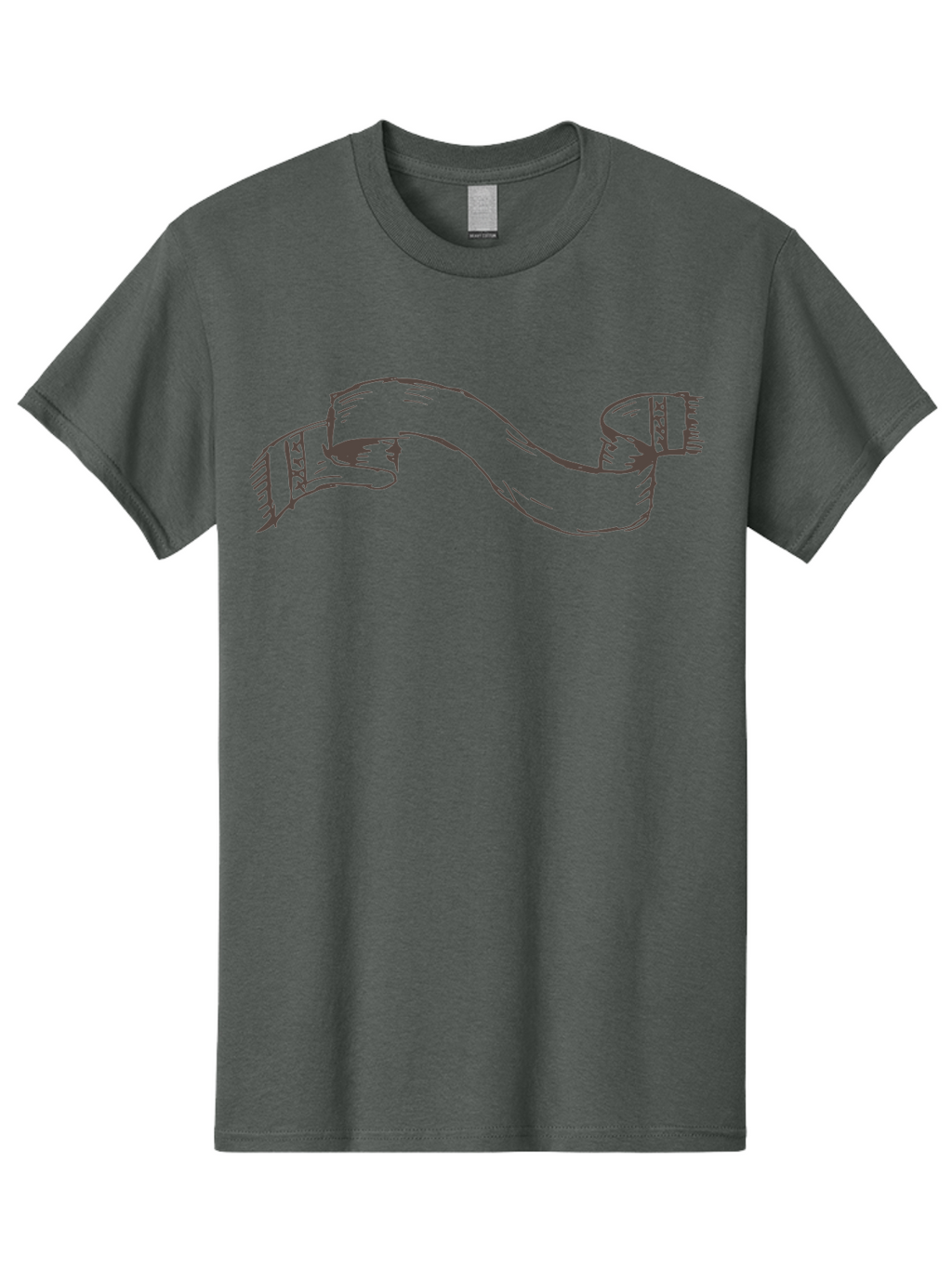 Blank-Ribbon-Banner Men'S Graphic Tee, 100% Cotton, Comfortable Casual Summer Wear, Machine Washable, Ribbon Banner, Graphic Design Element, Decorative Curve, Flowing Ribbon, Elegant Design, Creative Graphics, Illustration Art, -  Aaa768