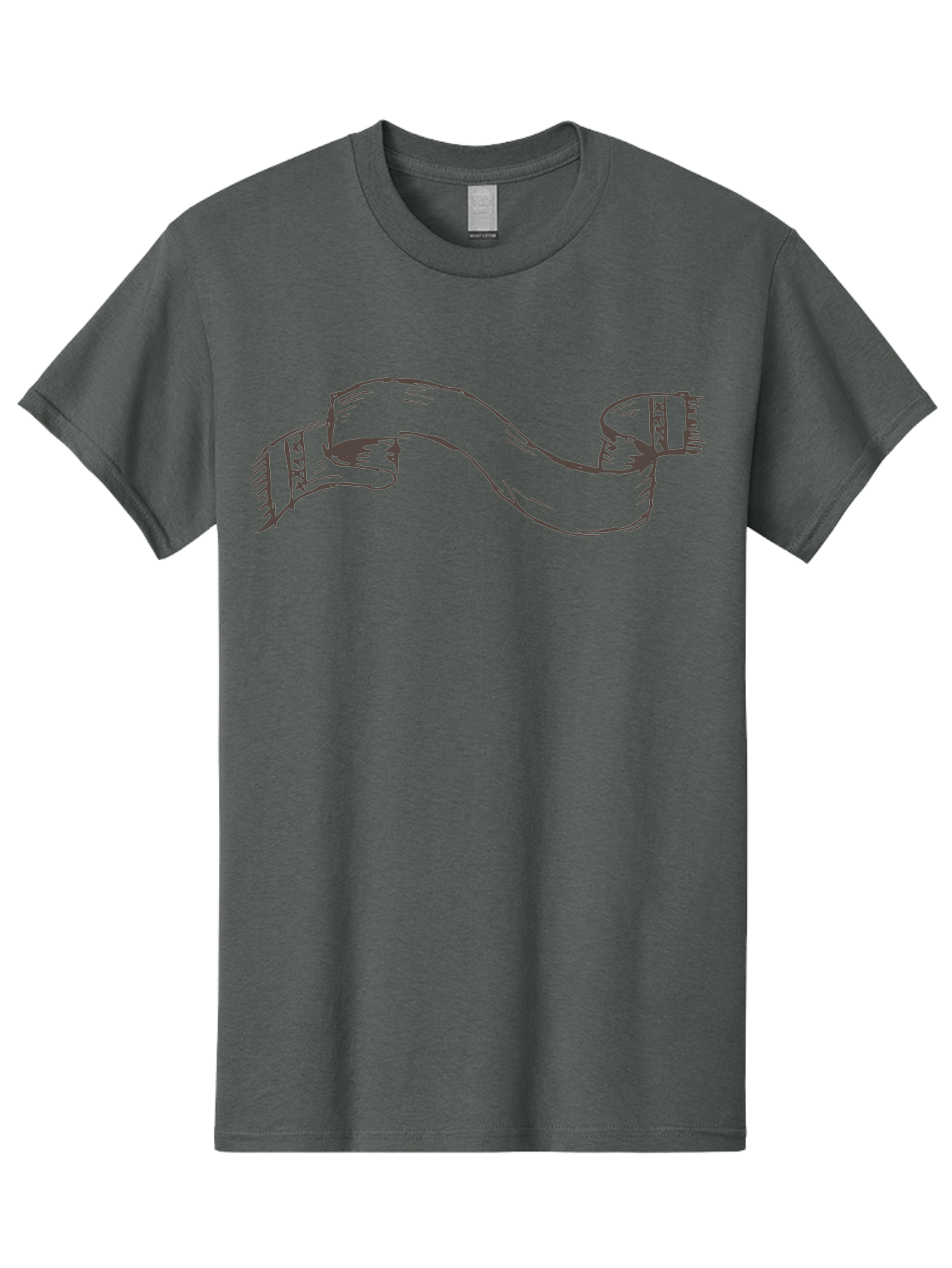 Blank-Ribbon-Banner Men'S Graphic Tee, 100% Cotton, Comfortable Casual Summer Wear, Machine Washable, Ribbon Banner, Graphic Design Element, Decorative Curve, Flowing Ribbon, Elegant Design, Creative Graphics, Illustration Art, -  Aaa768