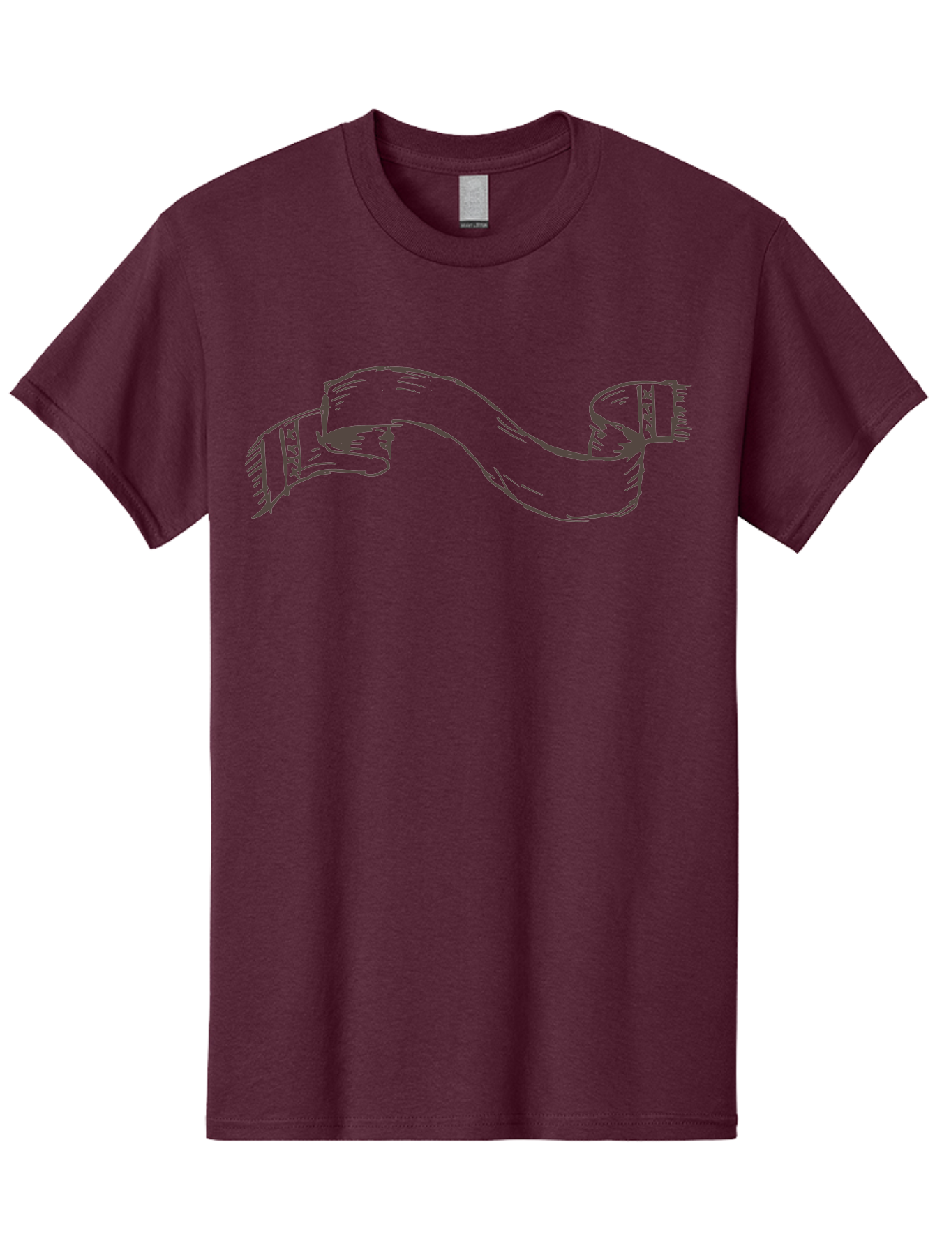 Blank-Ribbon-Banner Men'S Graphic Tee, 100% Cotton, Comfortable Casual Summer Wear, Machine Washable, Ribbon Banner, Graphic Design Element, Decorative Curve, Flowing Ribbon, Elegant Design, Creative Graphics, Illustration Art, -  Aaa768
