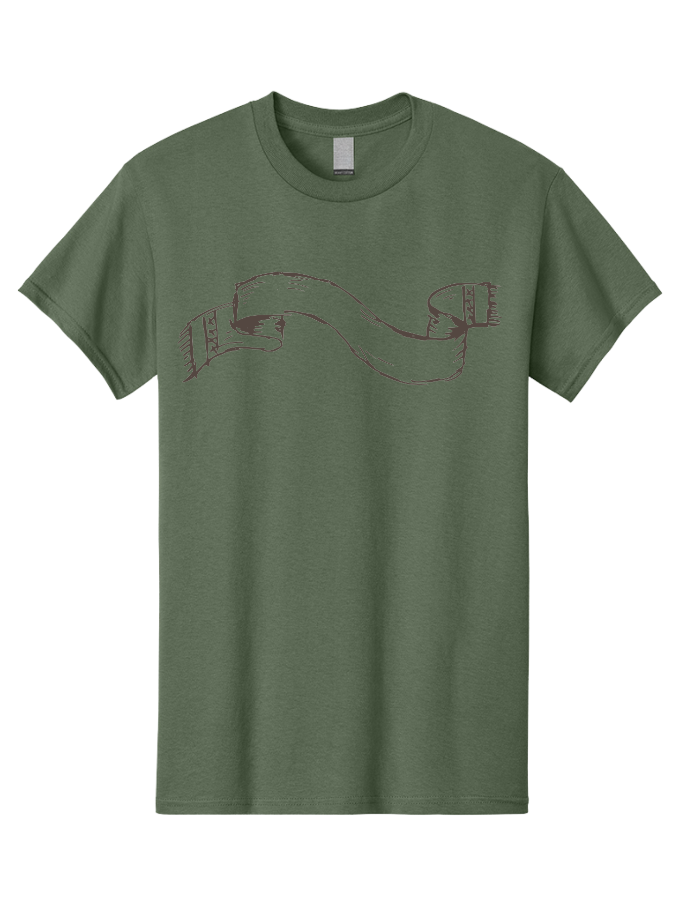 Blank-Ribbon-Banner Men'S Graphic Tee, 100% Cotton, Comfortable Casual Summer Wear, Machine Washable, Ribbon Banner, Graphic Design Element, Decorative Curve, Flowing Ribbon, Elegant Design, Creative Graphics, Illustration Art, -  Aaa768