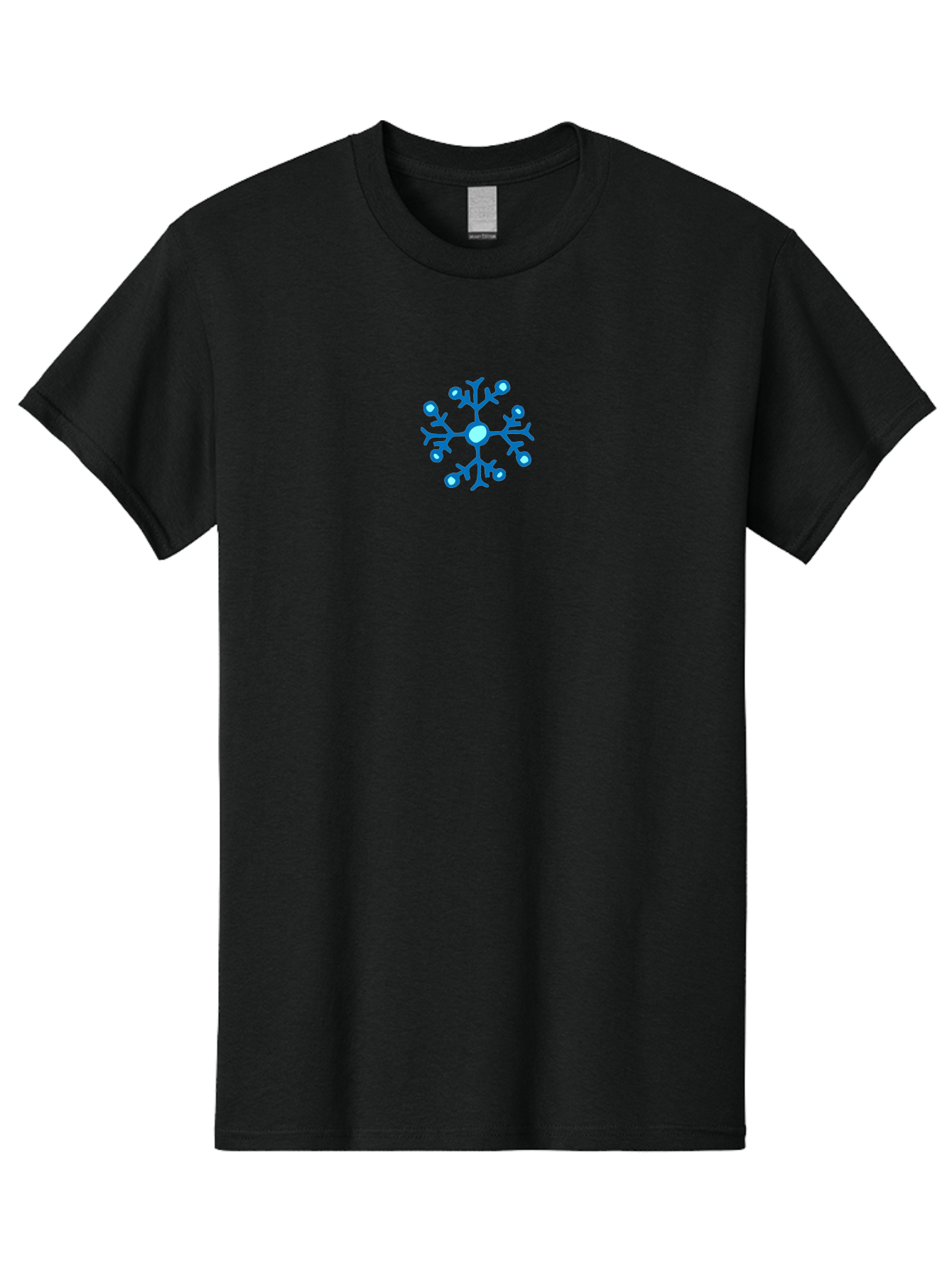 Blue-Snowflake Men'S Graphic Tee, 100% Cotton, Comfortable Casual Summer Wear, Machine Washable, Blue Snowflake, Winter Wonderland, Frosty Design, Icy Pattern, Delicate Flakes, Snow Crystal, Seasonal Decoration, Frozen Beauty, Winter Theme -  Aaa769
