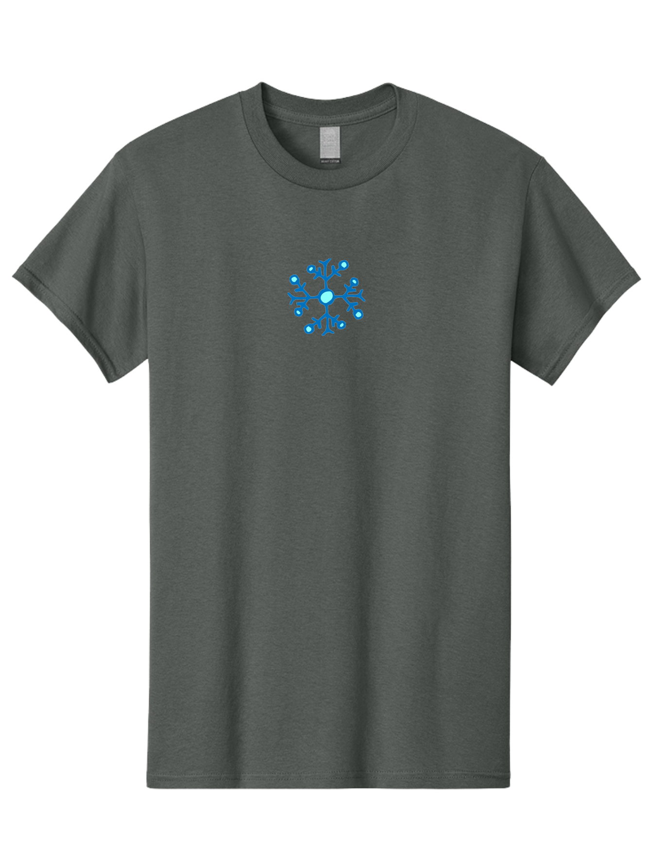 Blue-Snowflake Men'S Graphic Tee, 100% Cotton, Comfortable Casual Summer Wear, Machine Washable, Blue Snowflake, Winter Wonderland, Frosty Design, Icy Pattern, Delicate Flakes, Snow Crystal, Seasonal Decoration, Frozen Beauty, Winter Theme -  Aaa769