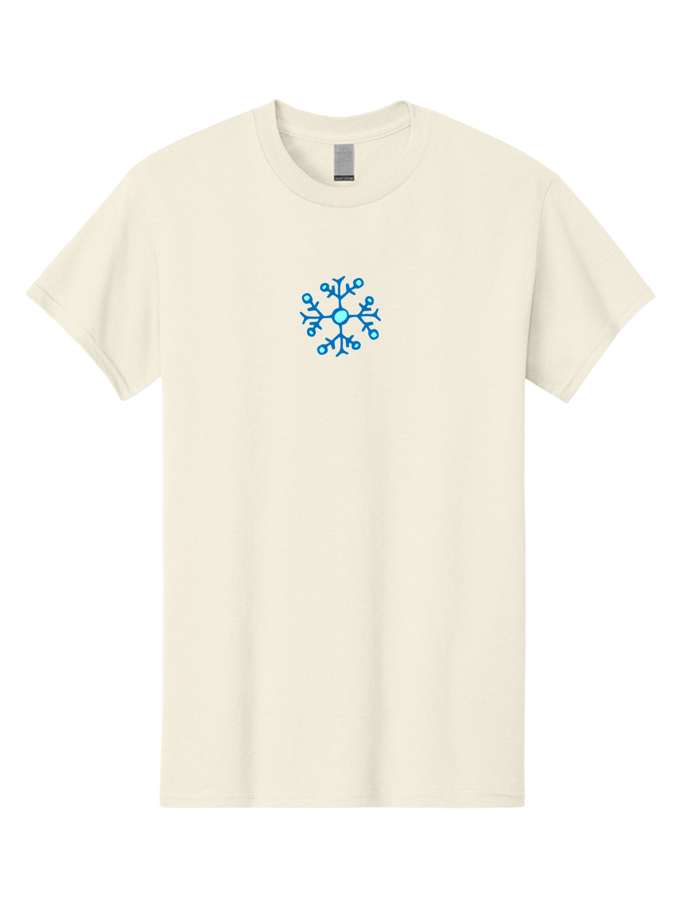 Blue-Snowflake Men'S Graphic Tee, 100% Cotton, Comfortable Casual Summer Wear, Machine Washable, Blue Snowflake, Winter Wonderland, Frosty Design, Icy Pattern, Delicate Flakes, Snow Crystal, Seasonal Decoration, Frozen Beauty, Winter Theme -  Aaa769