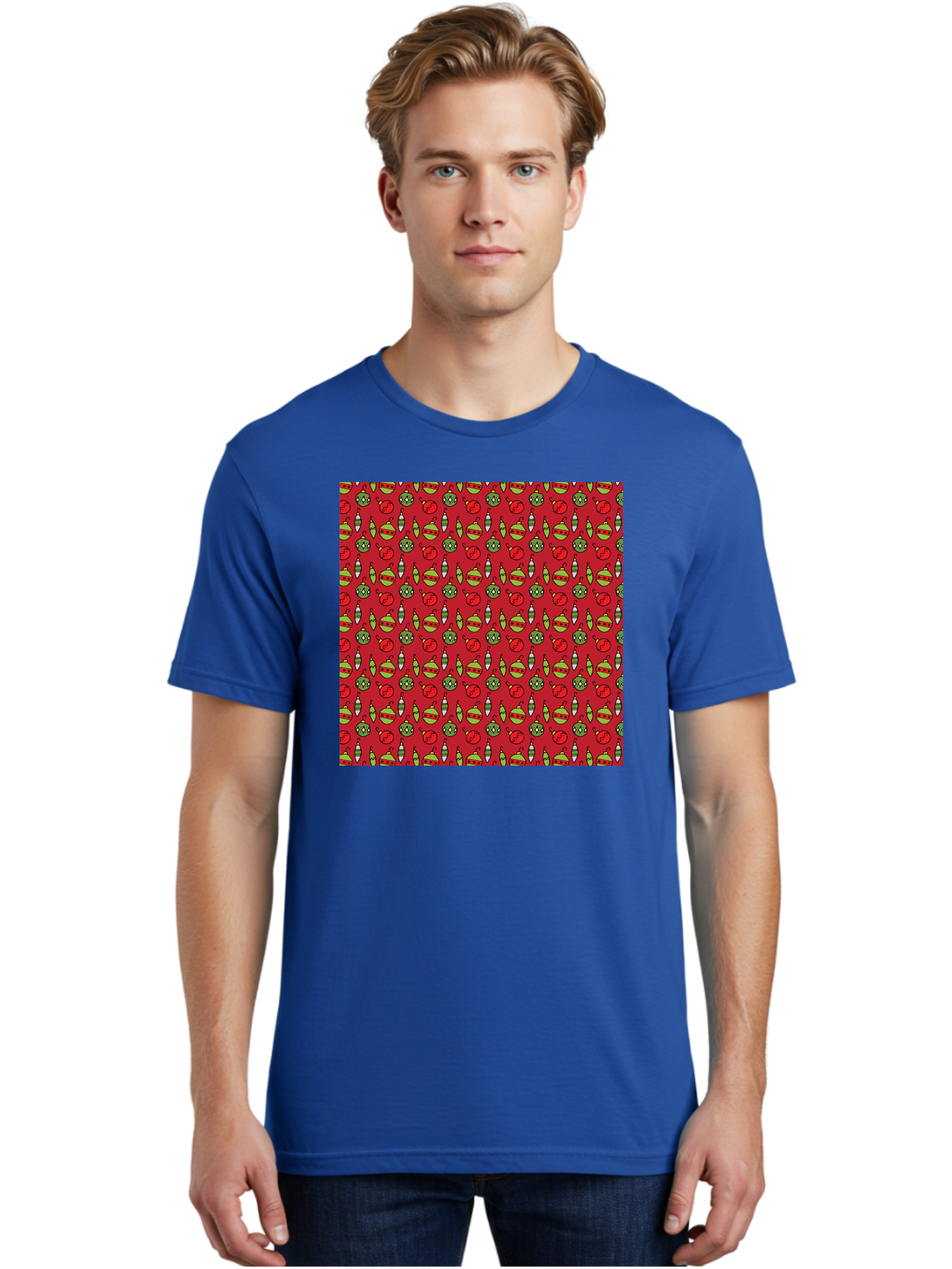 Bombs-Pattern Men'S Graphic Tee, 100% Cotton, Comfortable Casual Summer Wear, Machine Washable, Bombs And Emoji, Cartoon Graphics, War Symbols, Red Background, Green And Red Colors, Cute Illustrations, Funny Patterns, Danger Signs, -  Aaa770