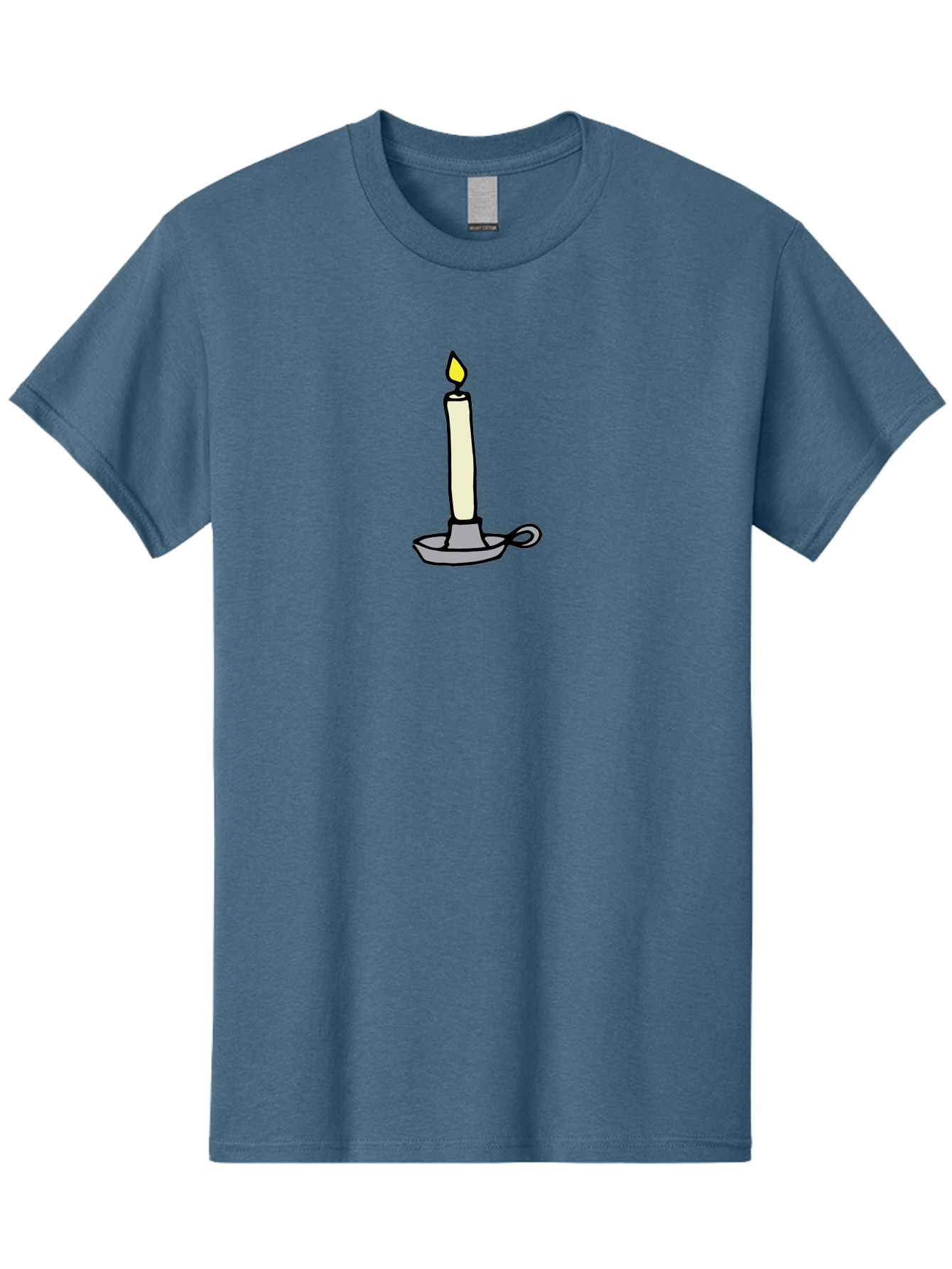 Candle-2 Men'S Graphic Tee, 100% Cotton, Comfortable Casual Summer Wear, Machine Washable, Lit Candle, Candle Holder, Warm Lighting, Relaxing Ambiance, Peaceful Atmosphere, Soft Glow, Serene Moment, Ambiance, Candlelight, Relaxation, -  Aaa775