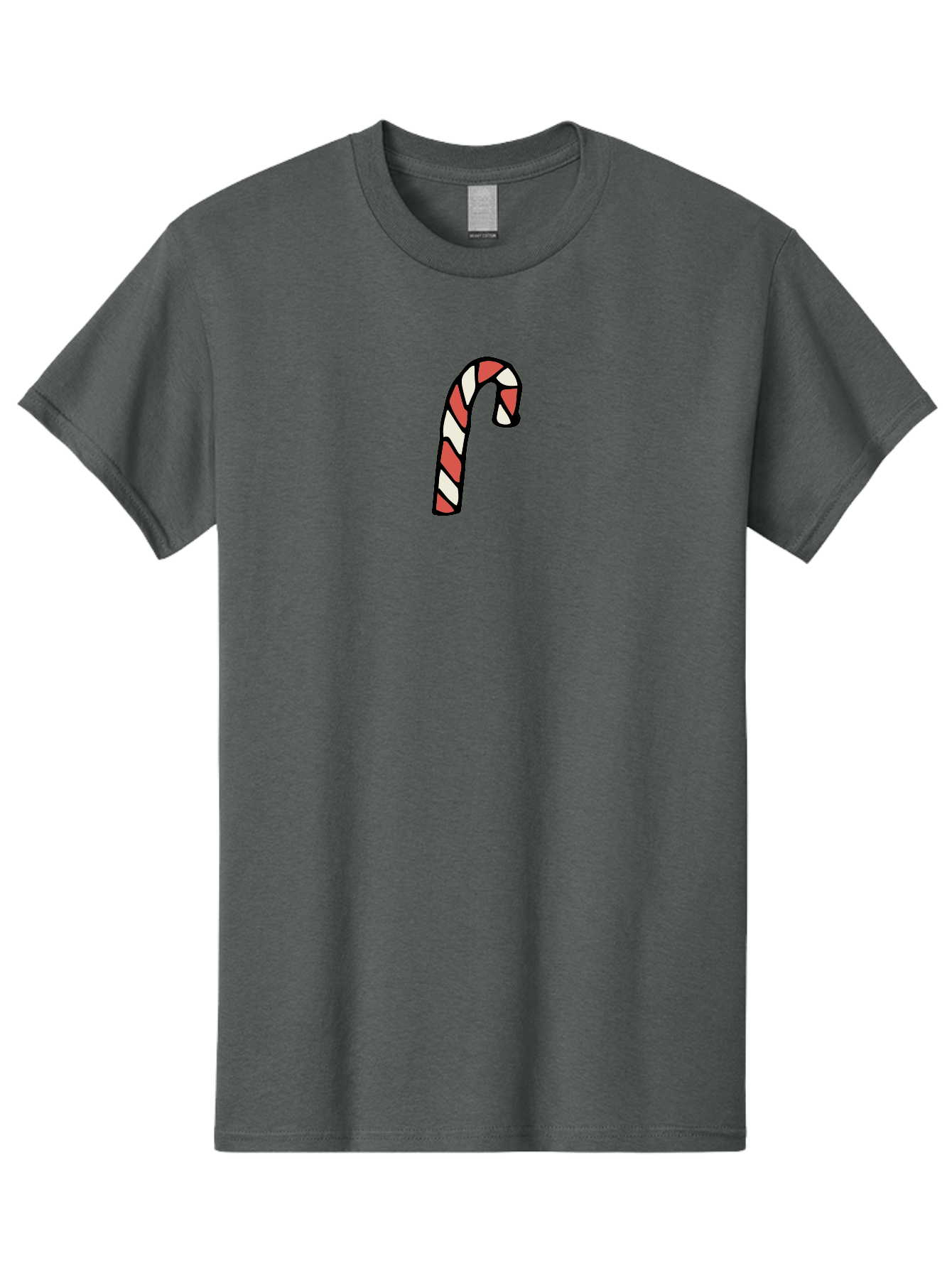 Candy-Cane-1 Men'S Graphic Tee, 100% Cotton, Comfortable Casual Summer Wear, Machine Washable, Candy Cane, Red And White Stripes, Festive Holiday Treat, Christmas Symbol, Sweet Candy, Winter Wonderland, Holiday Cheer, Peppermint Flavor -  Aaa779
