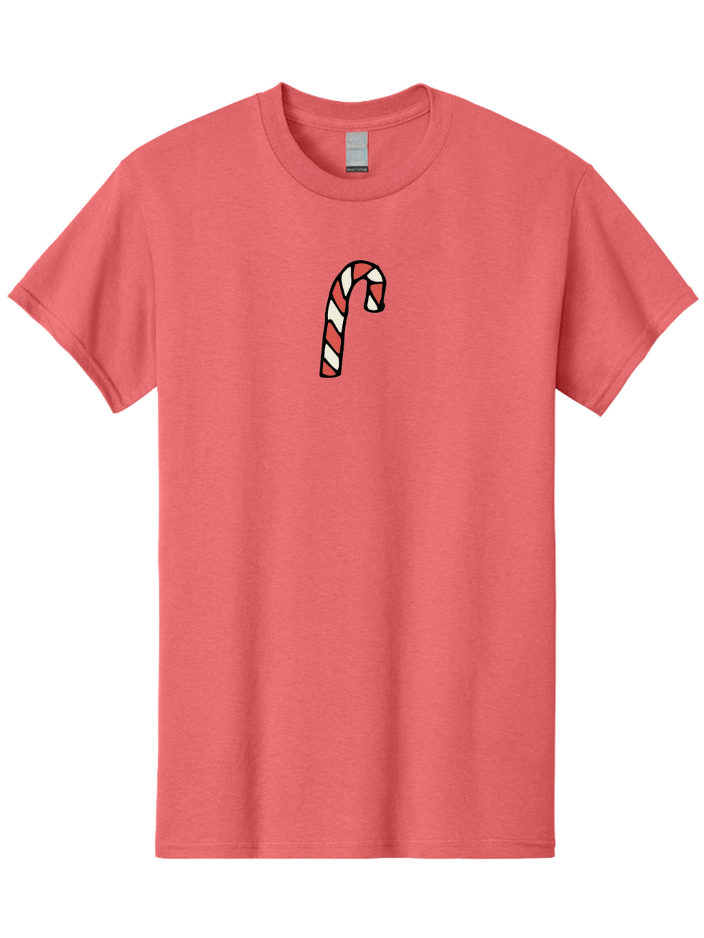 Candy-Cane-1 Men'S Graphic Tee, 100% Cotton, Comfortable Casual Summer Wear, Machine Washable, Candy Cane, Red And White Stripes, Festive Holiday Treat, Christmas Symbol, Sweet Candy, Winter Wonderland, Holiday Cheer, Peppermint Flavor -  Aaa779