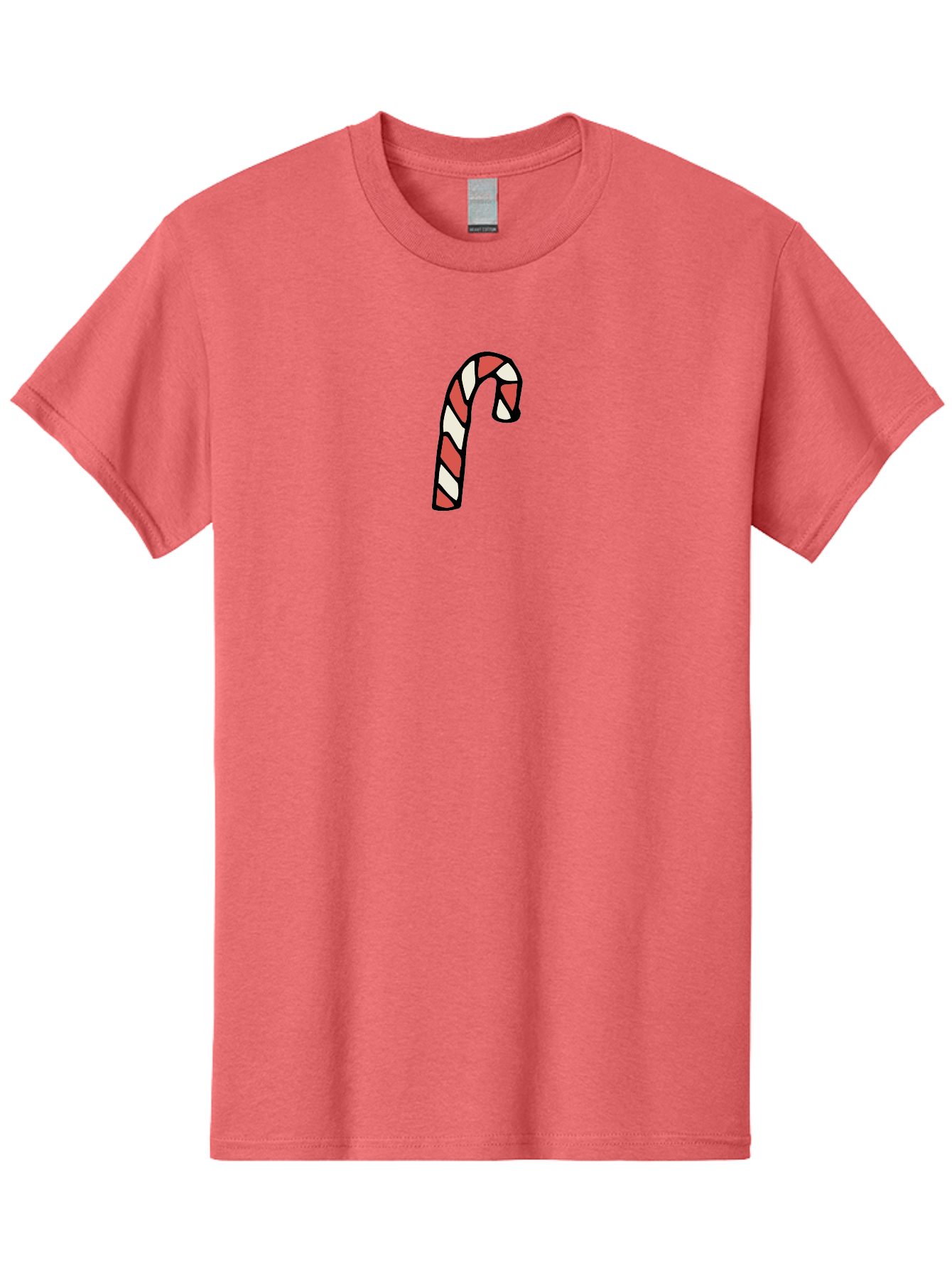 Candy-Cane-1 Men'S Graphic Tee, 100% Cotton, Comfortable Casual Summer Wear, Machine Washable, Candy Cane, Red And White Stripes, Festive Holiday Treat, Christmas Symbol, Sweet Candy, Winter Wonderland, Holiday Cheer, Peppermint Flavor -  Aaa779