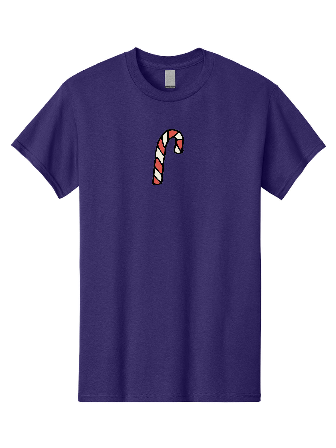 Candy-Cane-1 Men'S Graphic Tee, 100% Cotton, Comfortable Casual Summer Wear, Machine Washable, Candy Cane, Red And White Stripes, Festive Holiday Treat, Christmas Symbol, Sweet Candy, Winter Wonderland, Holiday Cheer, Peppermint Flavor -  Aaa779
