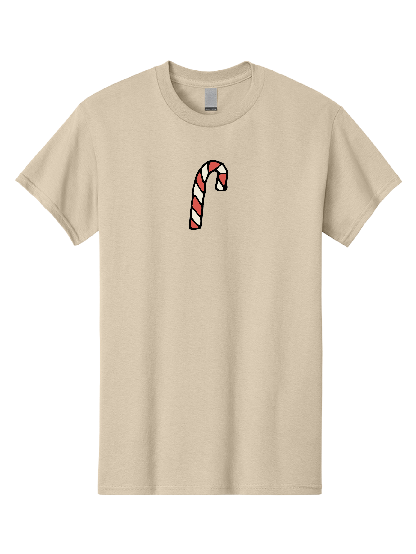 Candy-Cane-1 Men'S Graphic Tee, 100% Cotton, Comfortable Casual Summer Wear, Machine Washable, Candy Cane, Red And White Stripes, Festive Holiday Treat, Christmas Symbol, Sweet Candy, Winter Wonderland, Holiday Cheer, Peppermint Flavor -  Aaa779
