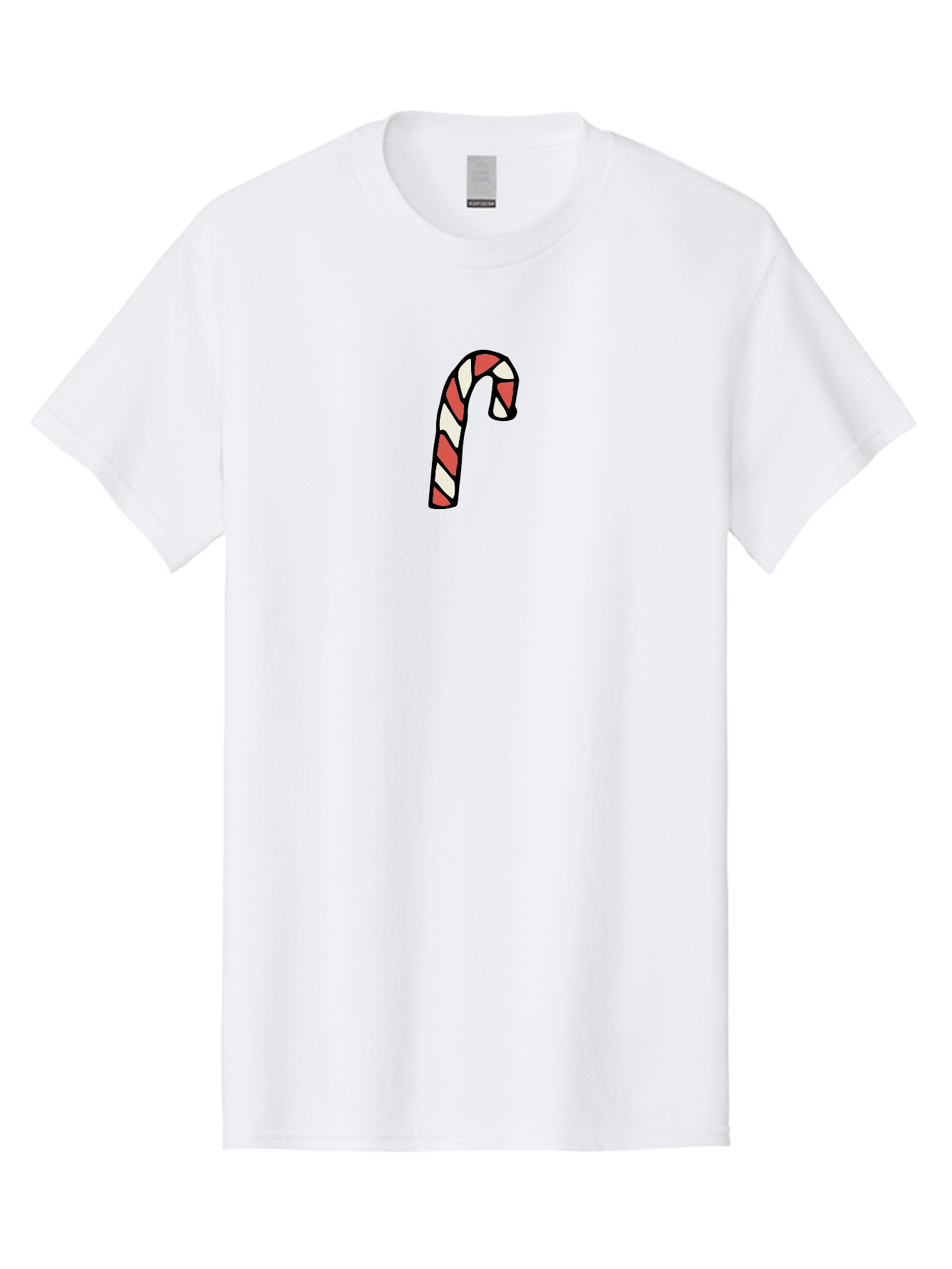 Candy-Cane-1 Men'S Graphic Tee, 100% Cotton, Comfortable Casual Summer Wear, Machine Washable, Candy Cane, Red And White Stripes, Festive Holiday Treat, Christmas Symbol, Sweet Candy, Winter Wonderland, Holiday Cheer, Peppermint Flavor -  Aaa779