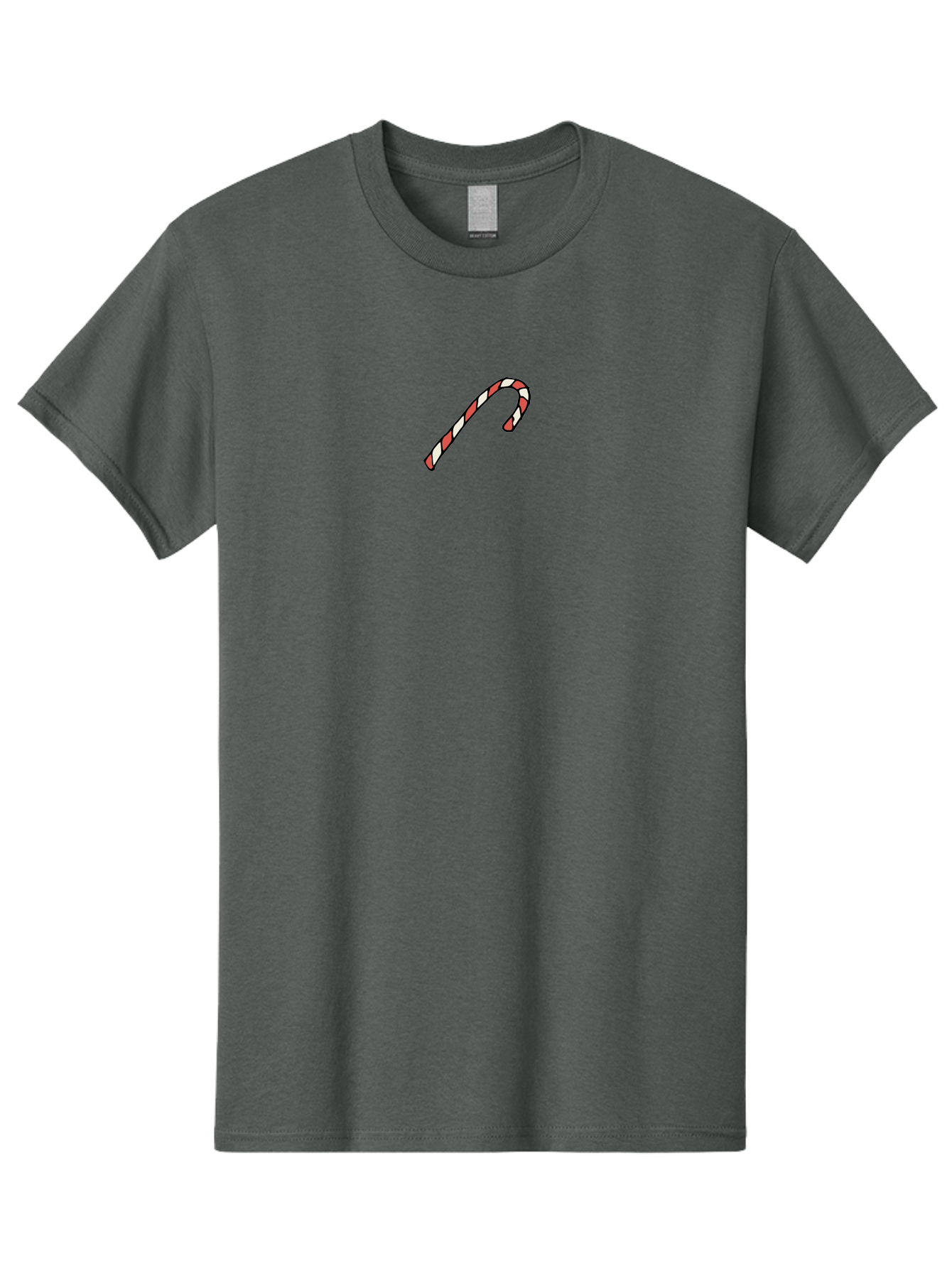Candy-Cane Men'S Graphic Tee, 100% Cotton, Comfortable Casual Summer Wear, Machine Washable, Candy Cane, Red And White Stripes, Festive Treat, Holiday Season, Christmas Symbol, Sweet Indulgence, Peppermint Flavor -  Aaa785